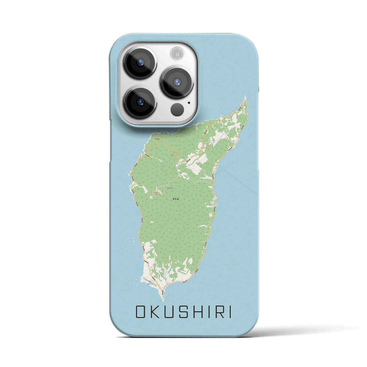 【奥尻(北海道)】地図柄iPhoneケース(バックカバータイプ)