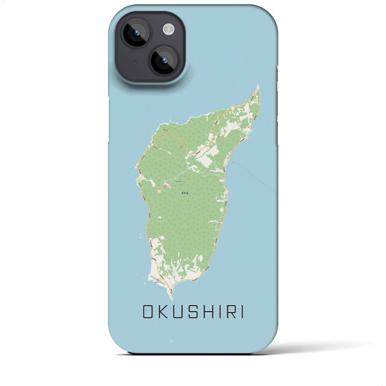 【奥尻(北海道)】地図柄iPhoneケース(バックカバータイプ)