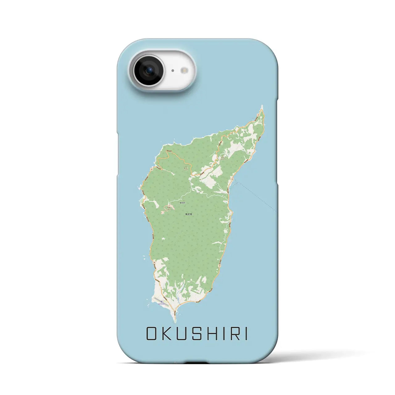 【奥尻(北海道)】地図柄iPhoneケース(バックカバータイプ)