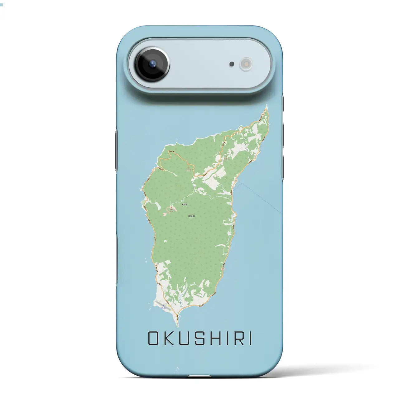 【奥尻(北海道)】地図柄iPhoneケース(バックカバータイプ)ナチュラル・iPhone 17 Pro Max 用