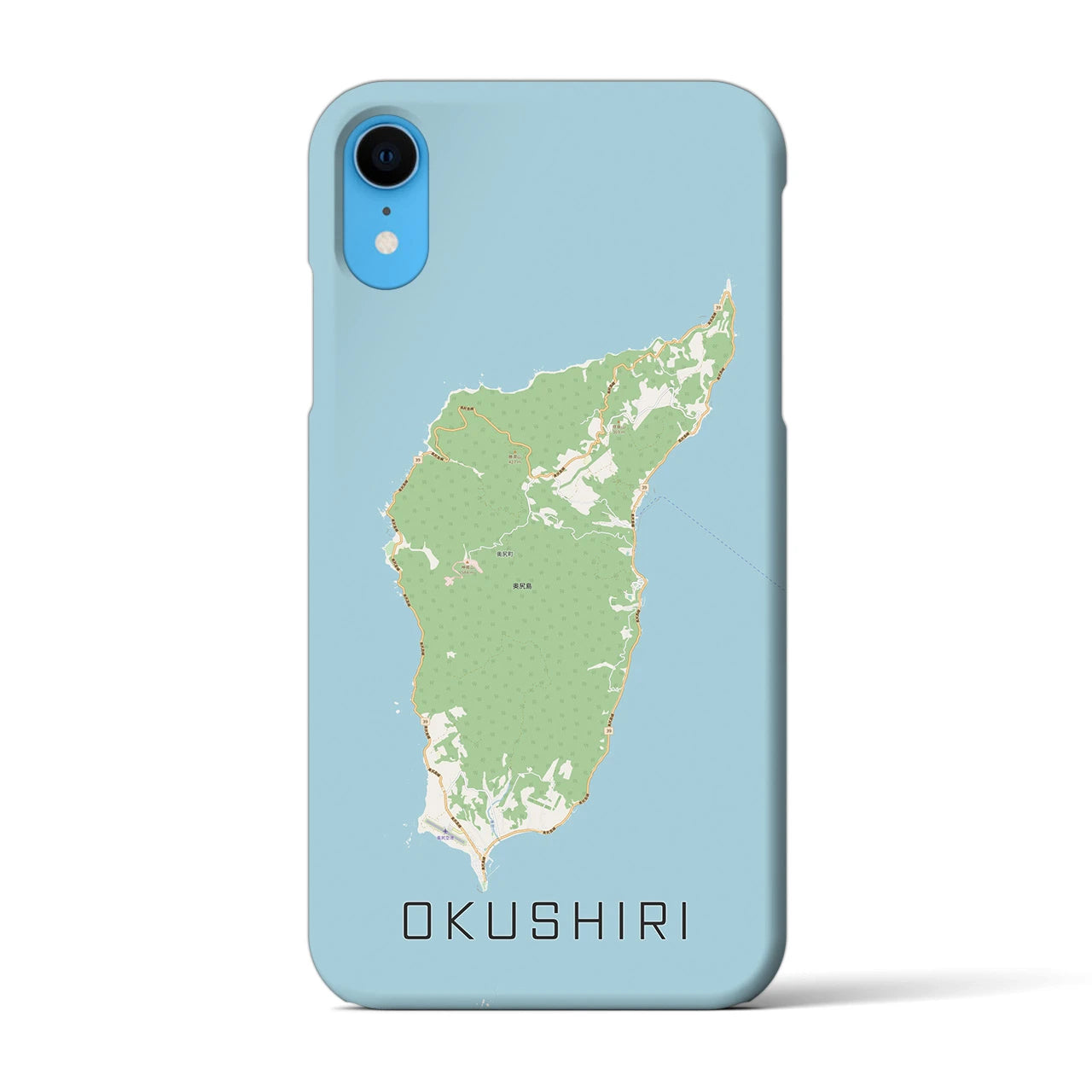 【奥尻(北海道)】地図柄iPhoneケース(バックカバータイプ)