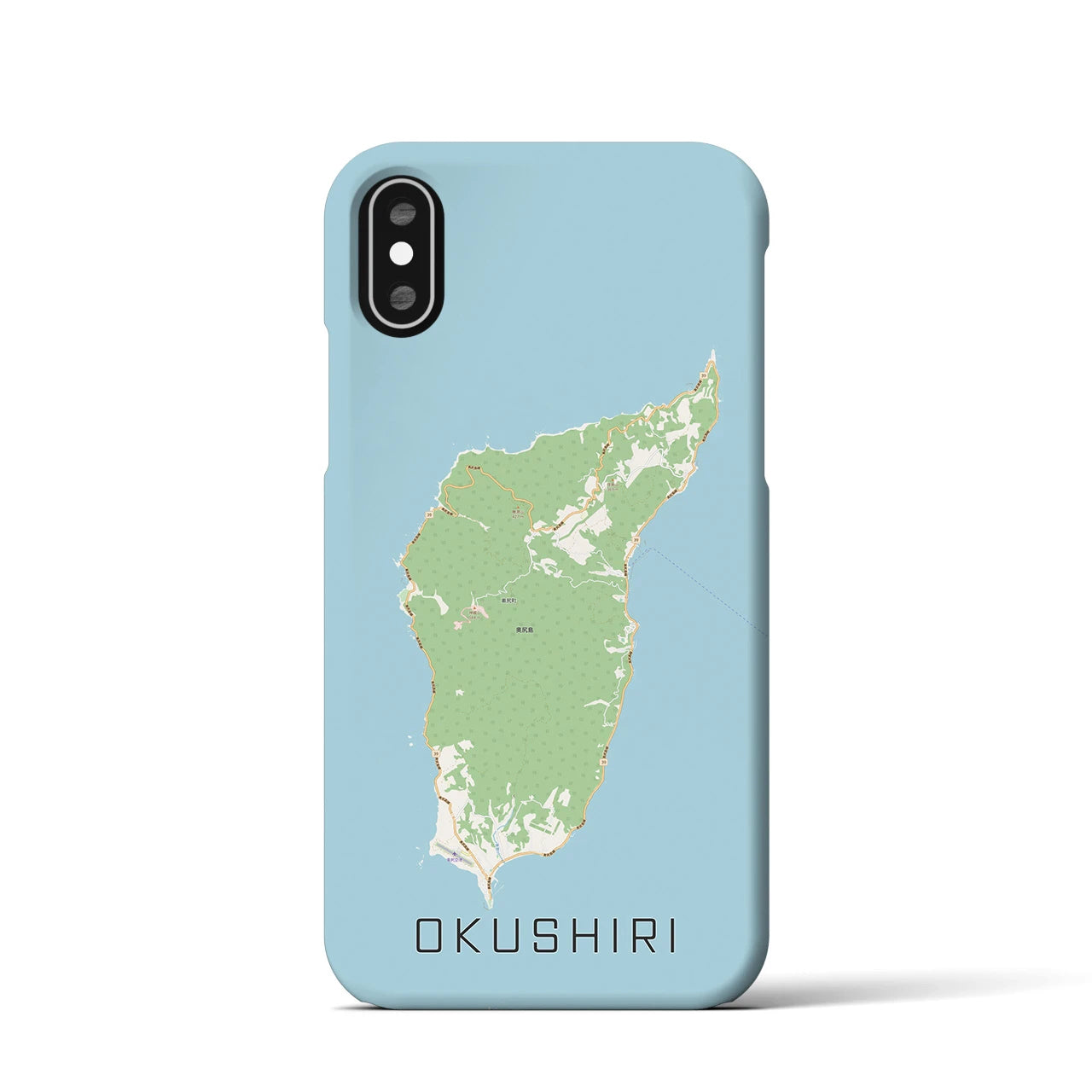 【奥尻(北海道)】地図柄iPhoneケース(バックカバータイプ)