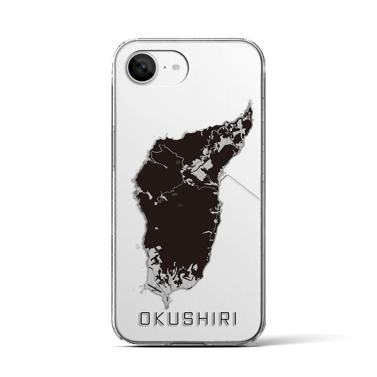 【奥尻(北海道)】地図柄iPhoneケース(クリアタイプ)