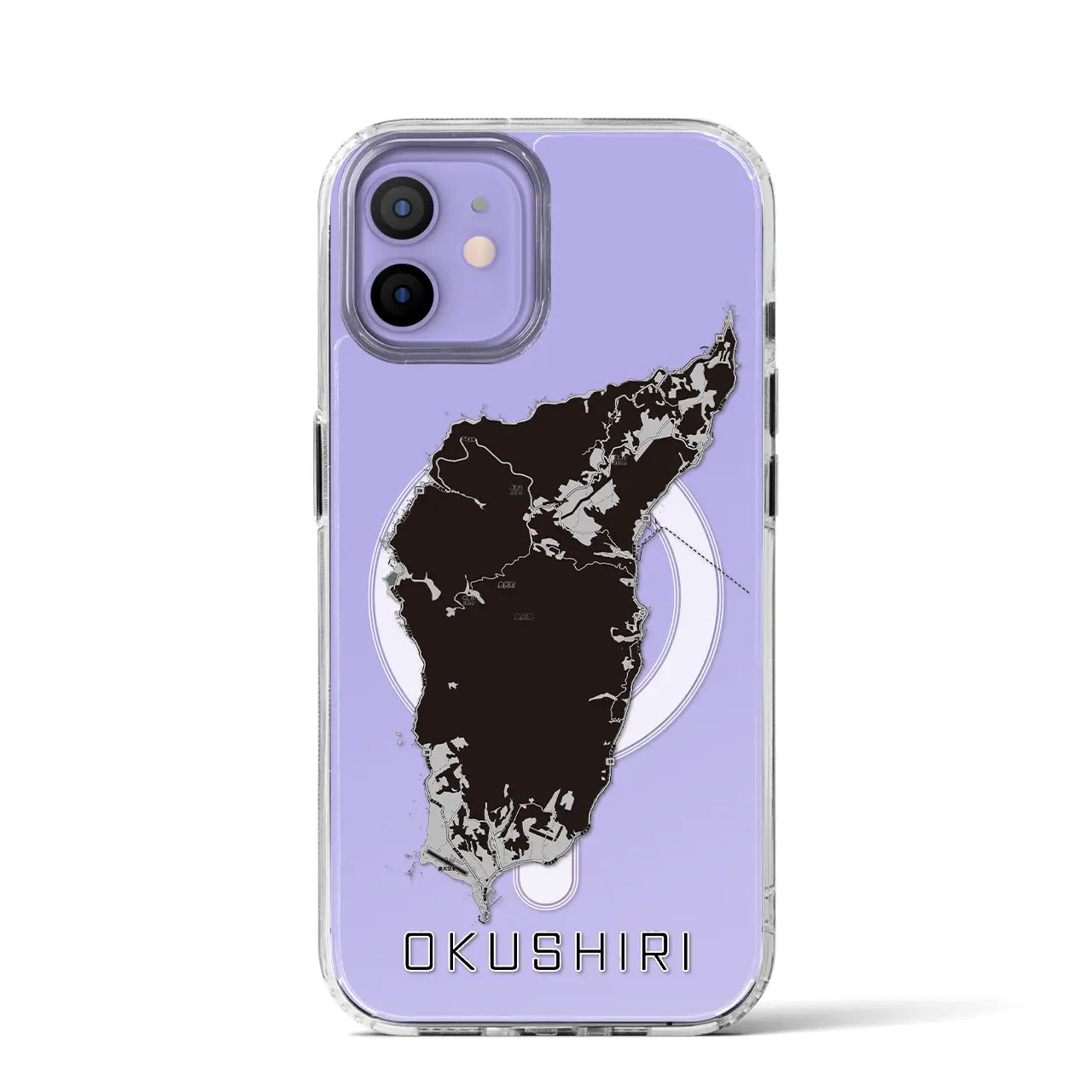 【奥尻(北海道)】地図柄iPhoneケース(MagSafeタイプ)