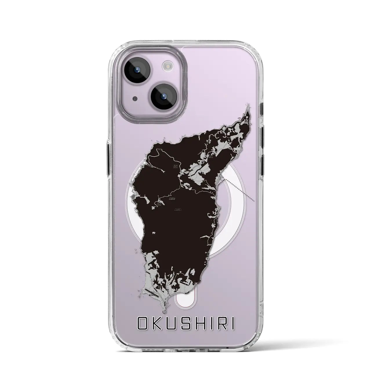 【奥尻(北海道)】地図柄iPhoneケース(MagSafeタイプ)