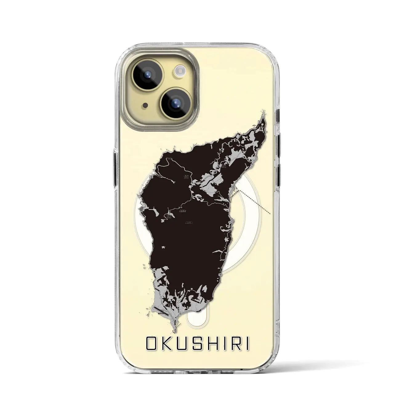【奥尻(北海道)】地図柄iPhoneケース(MagSafeタイプ)