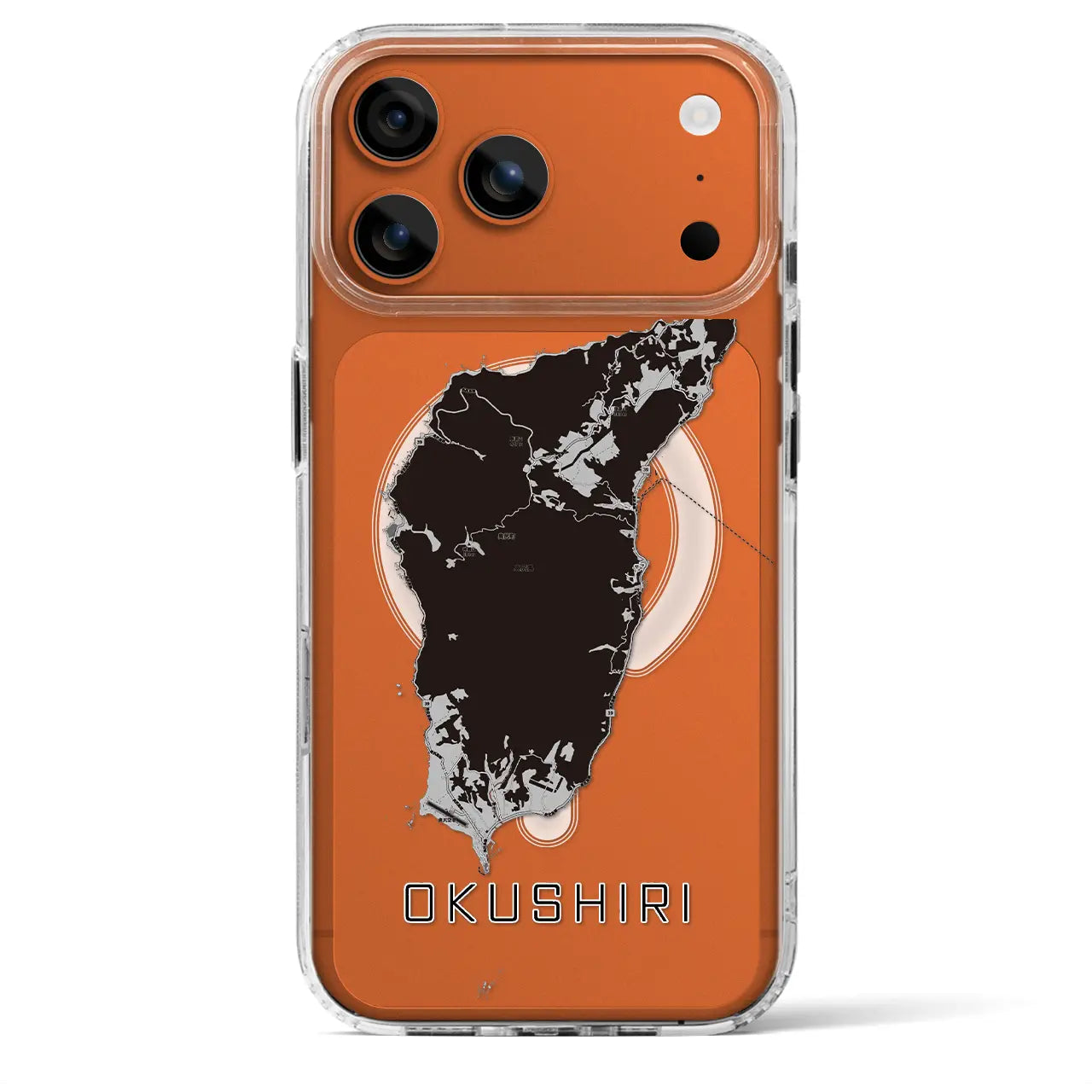 【奥尻(北海道)】地図柄iPhoneケース(MagSafeタイプ)