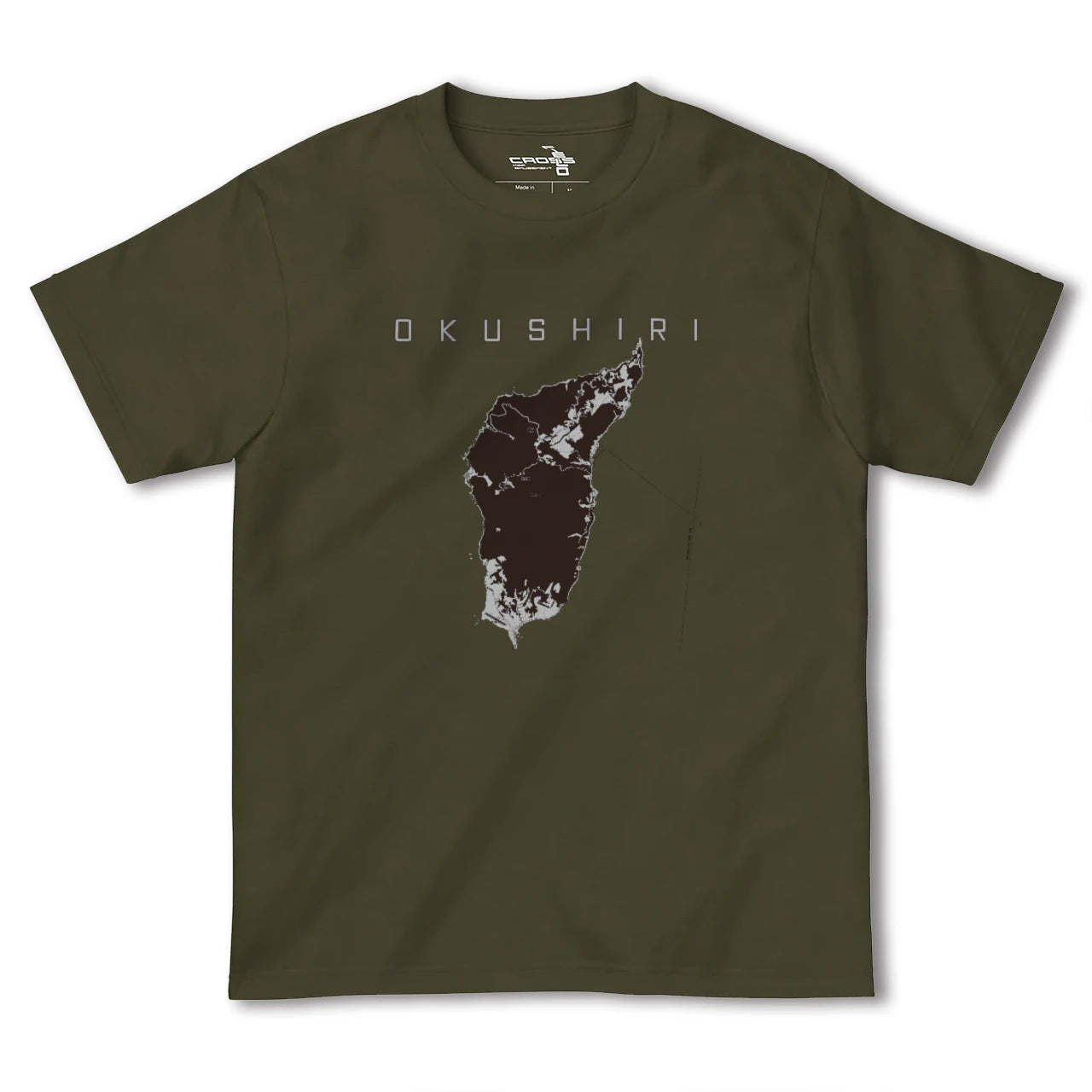 【奥尻(北海道)】地図柄ヘビーウェイトTシャツ