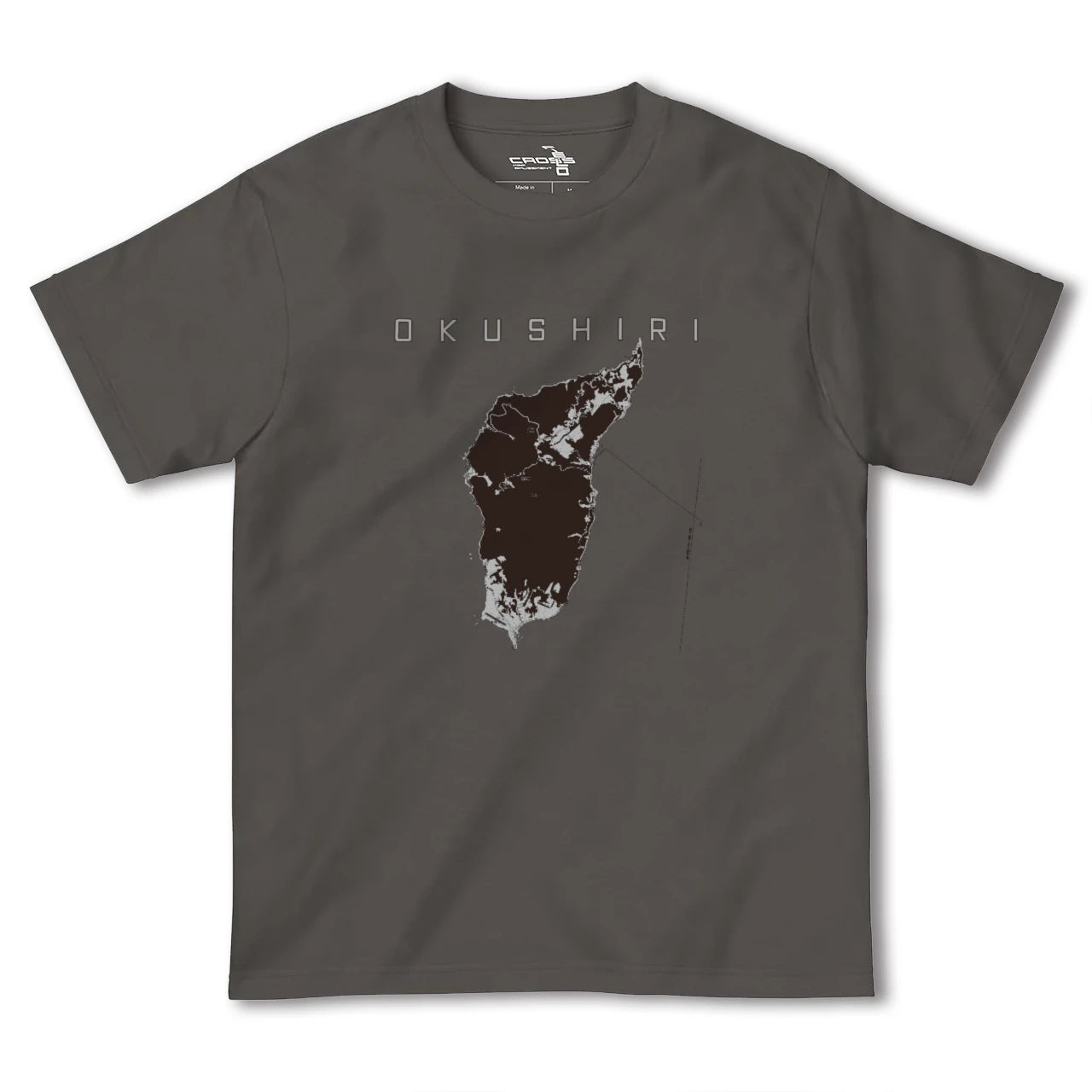 【奥尻(北海道)】地図柄ヘビーウェイトTシャツ