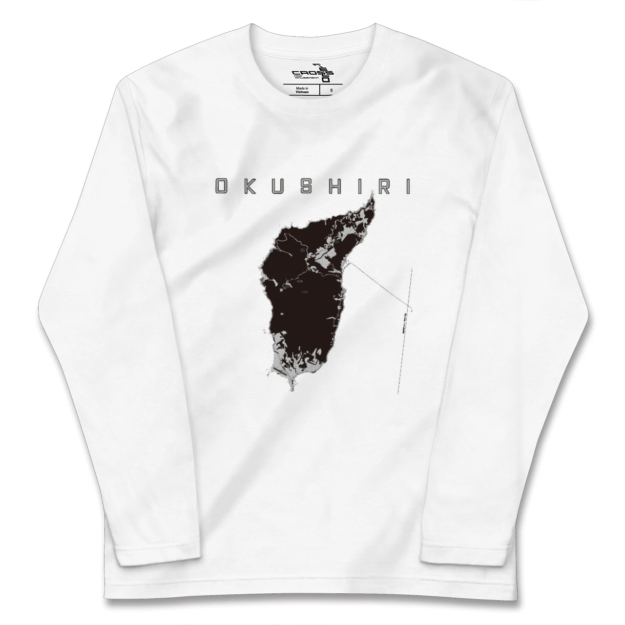 【奥尻(北海道)】地図柄ロングスリーブTシャツ