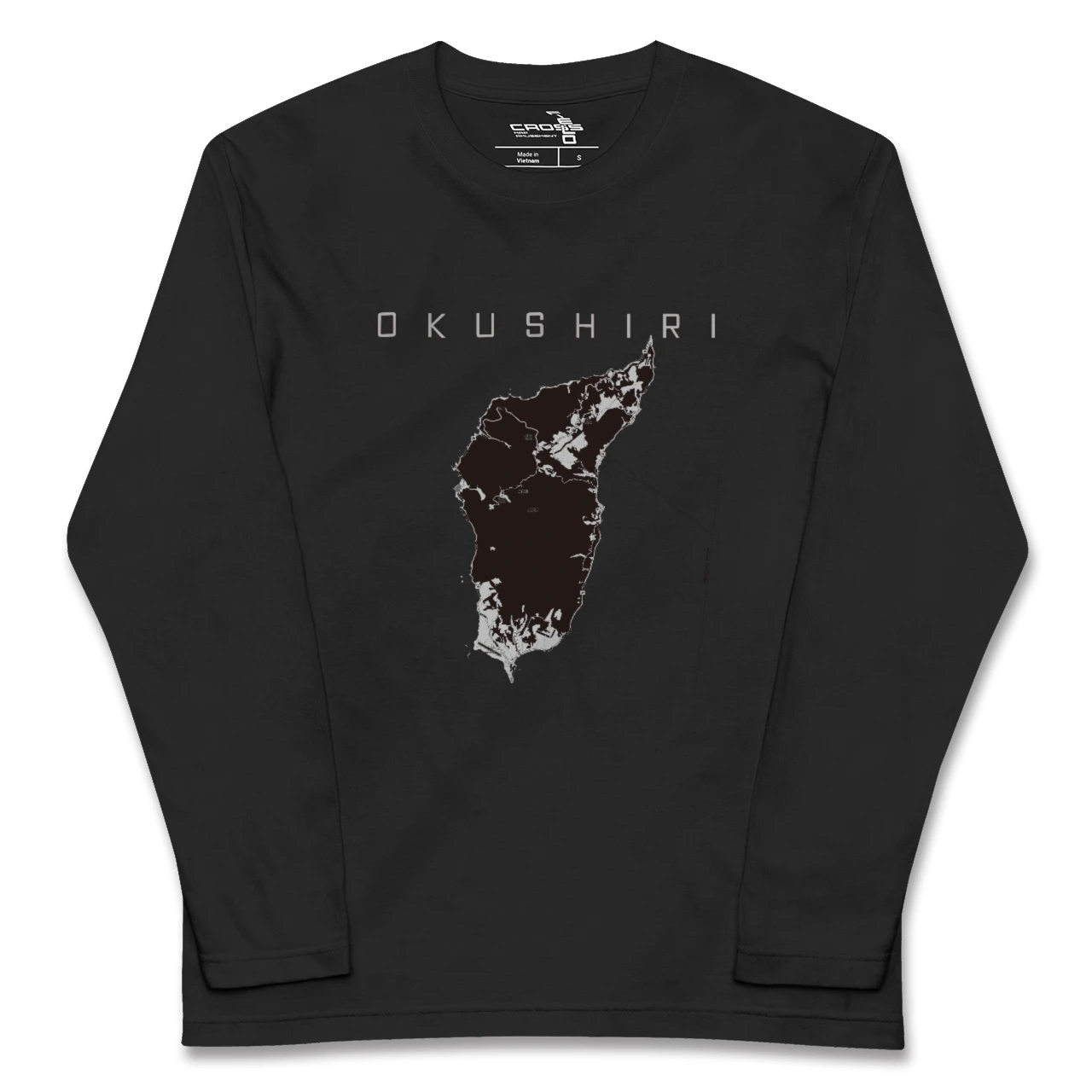 【奥尻(北海道)】地図柄ロングスリーブTシャツ