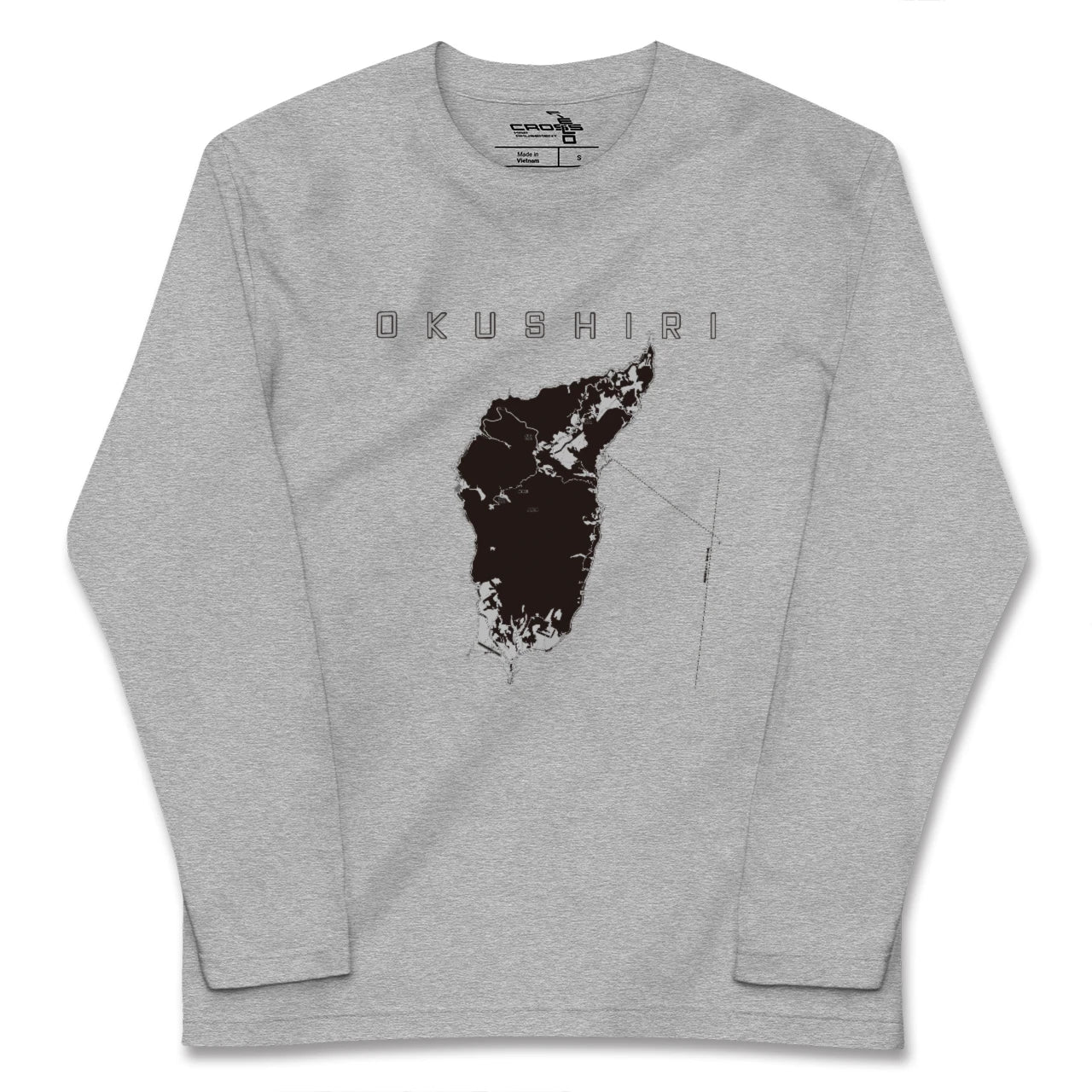 【奥尻(北海道)】地図柄ロングスリーブTシャツ