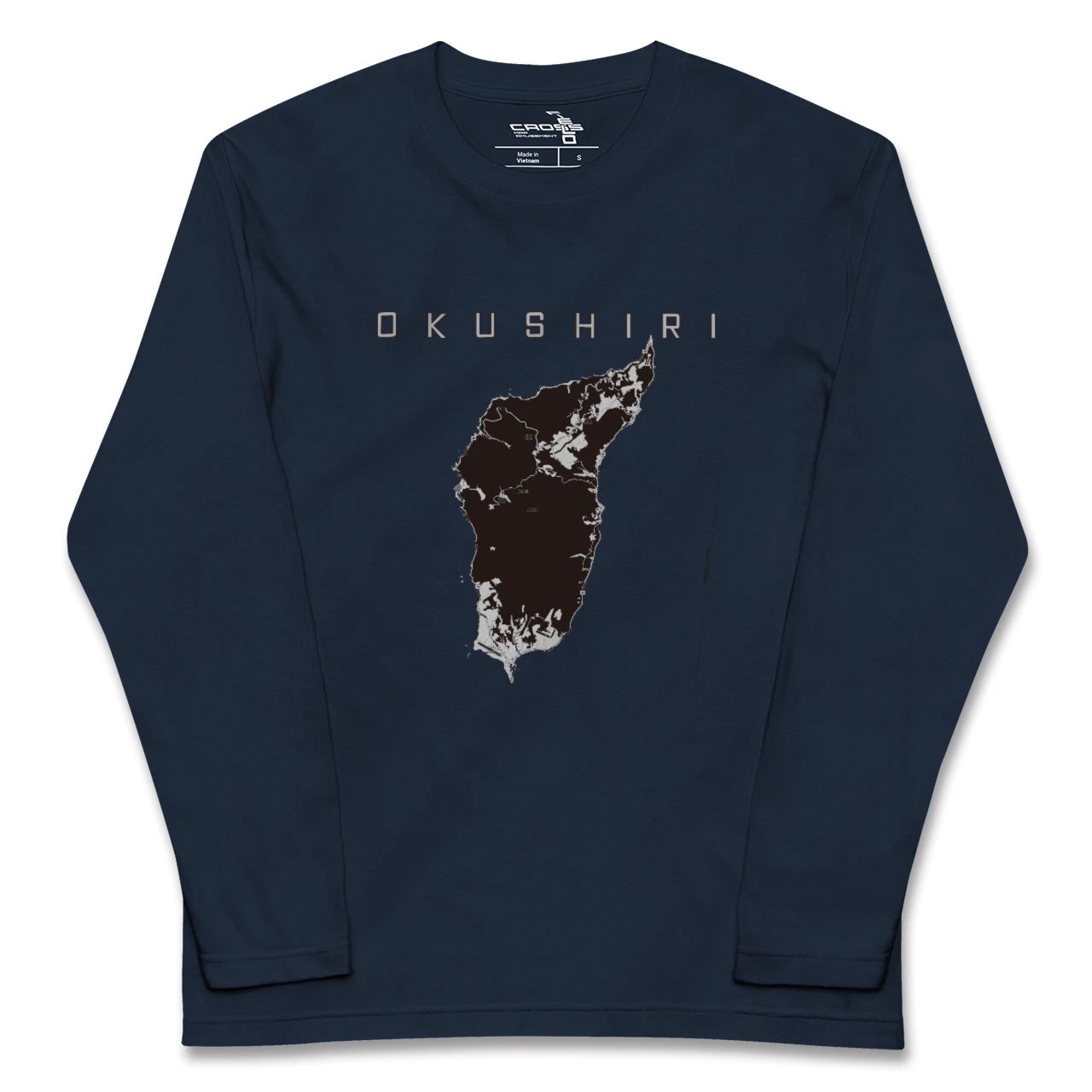 【奥尻(北海道)】地図柄ロングスリーブTシャツ