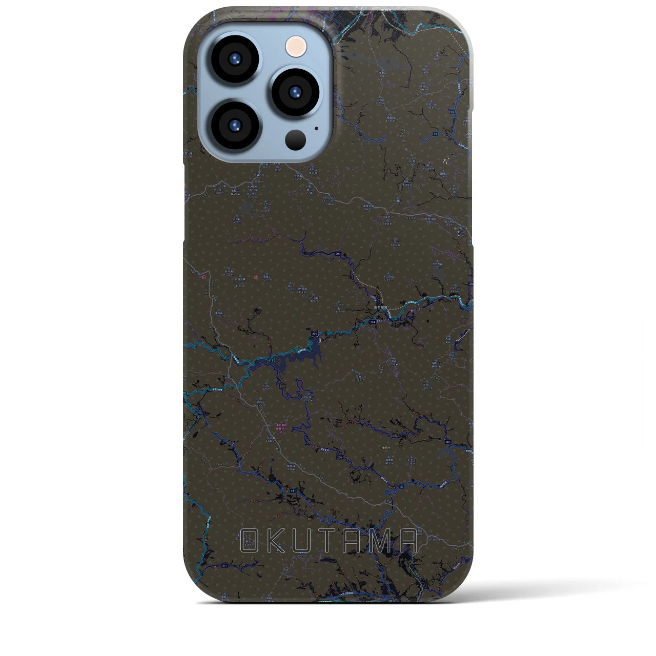 【奥多摩(東京都)】地図柄iPhoneケース(バックカバータイプ)