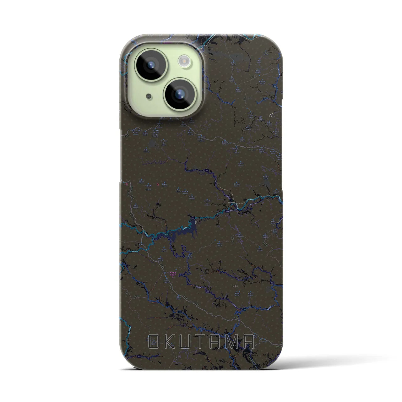 【奥多摩(東京都)】地図柄iPhoneケース(バックカバータイプ)