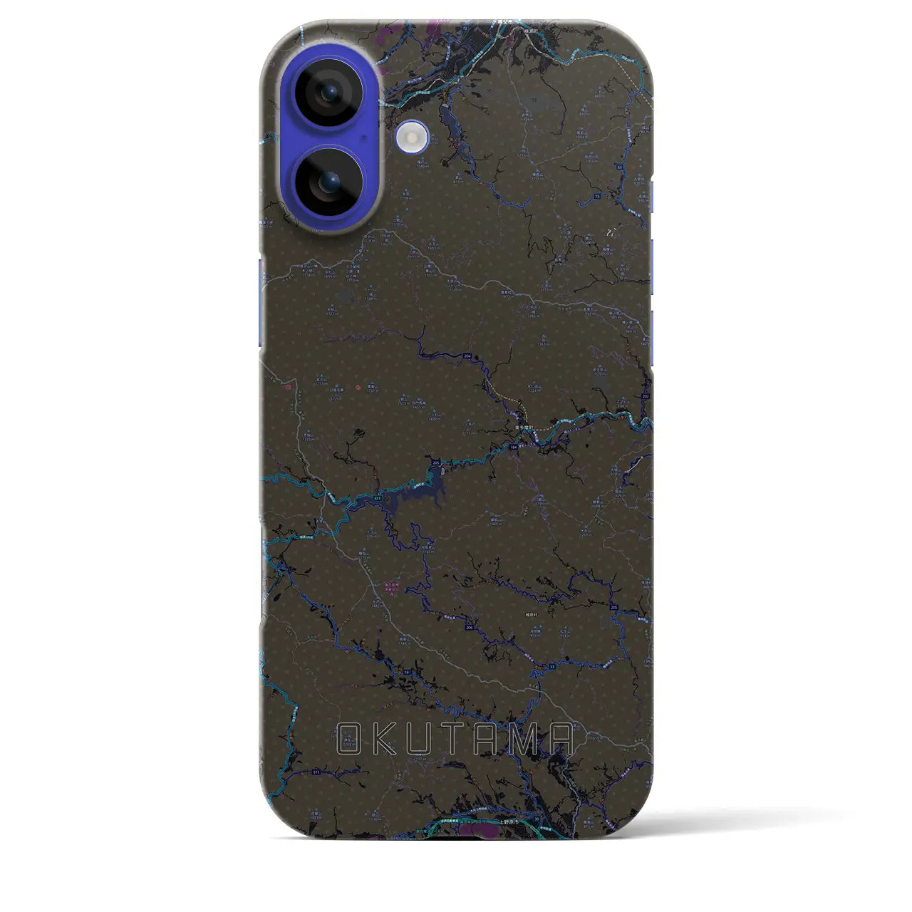 【奥多摩(東京都)】地図柄iPhoneケース(バックカバータイプ)