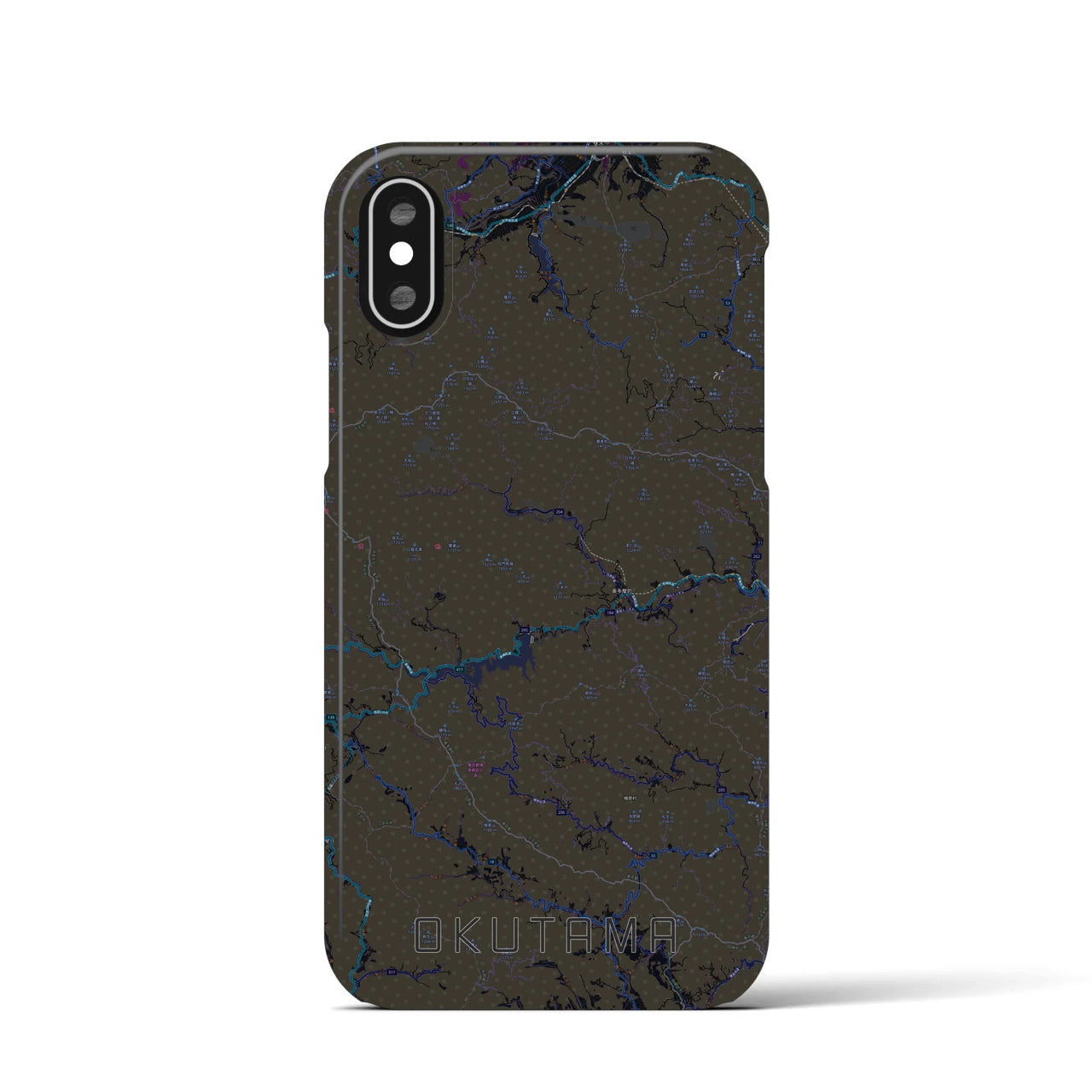 【奥多摩(東京都)】地図柄iPhoneケース(バックカバータイプ)