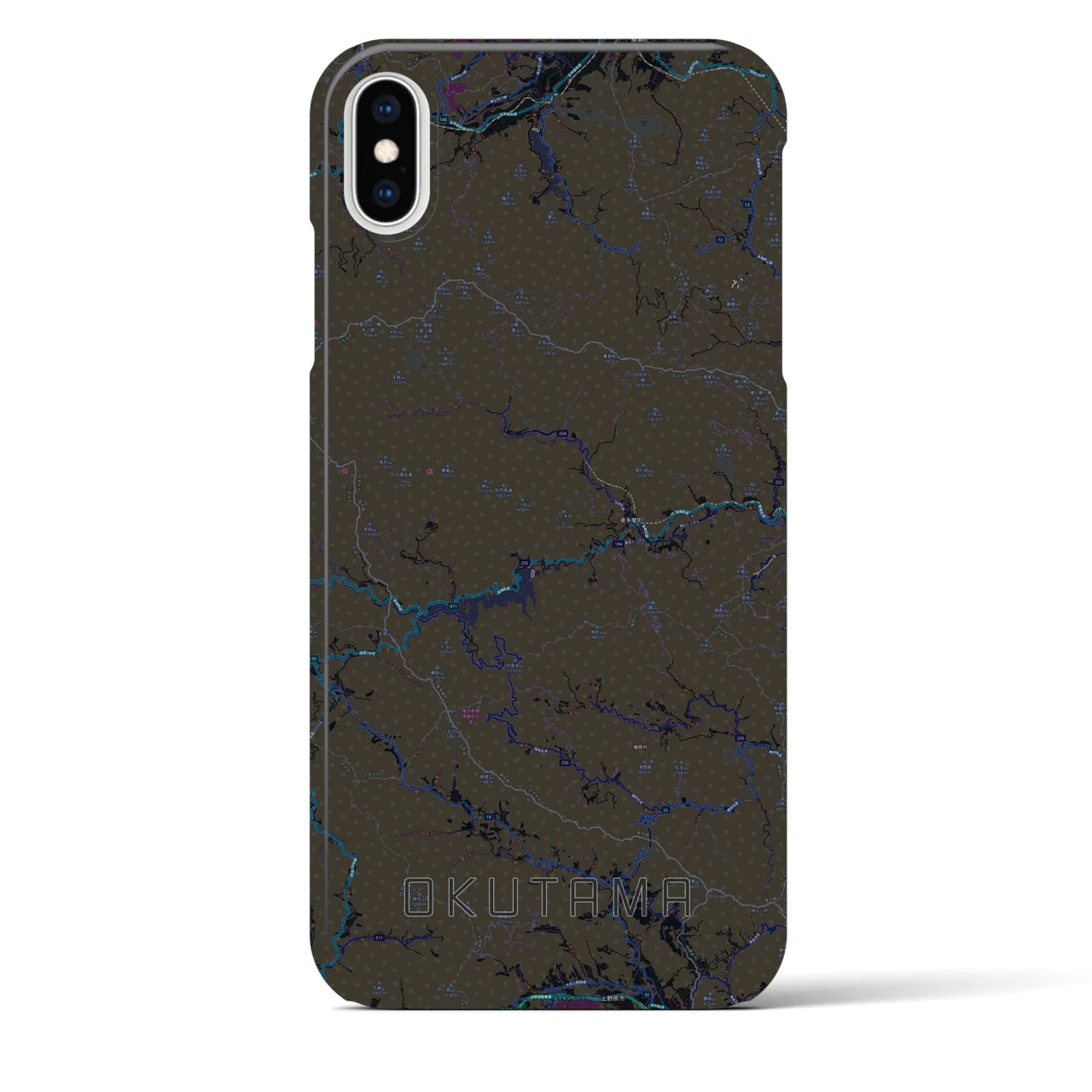 【奥多摩(東京都)】地図柄iPhoneケース(バックカバータイプ)