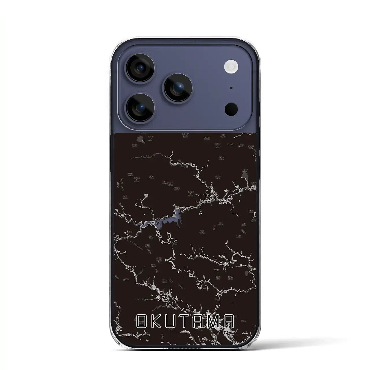 【奥多摩(東京都)】地図柄iPhoneケース(クリアタイプ)モノトーン・iPhone 17 Pro Max 用