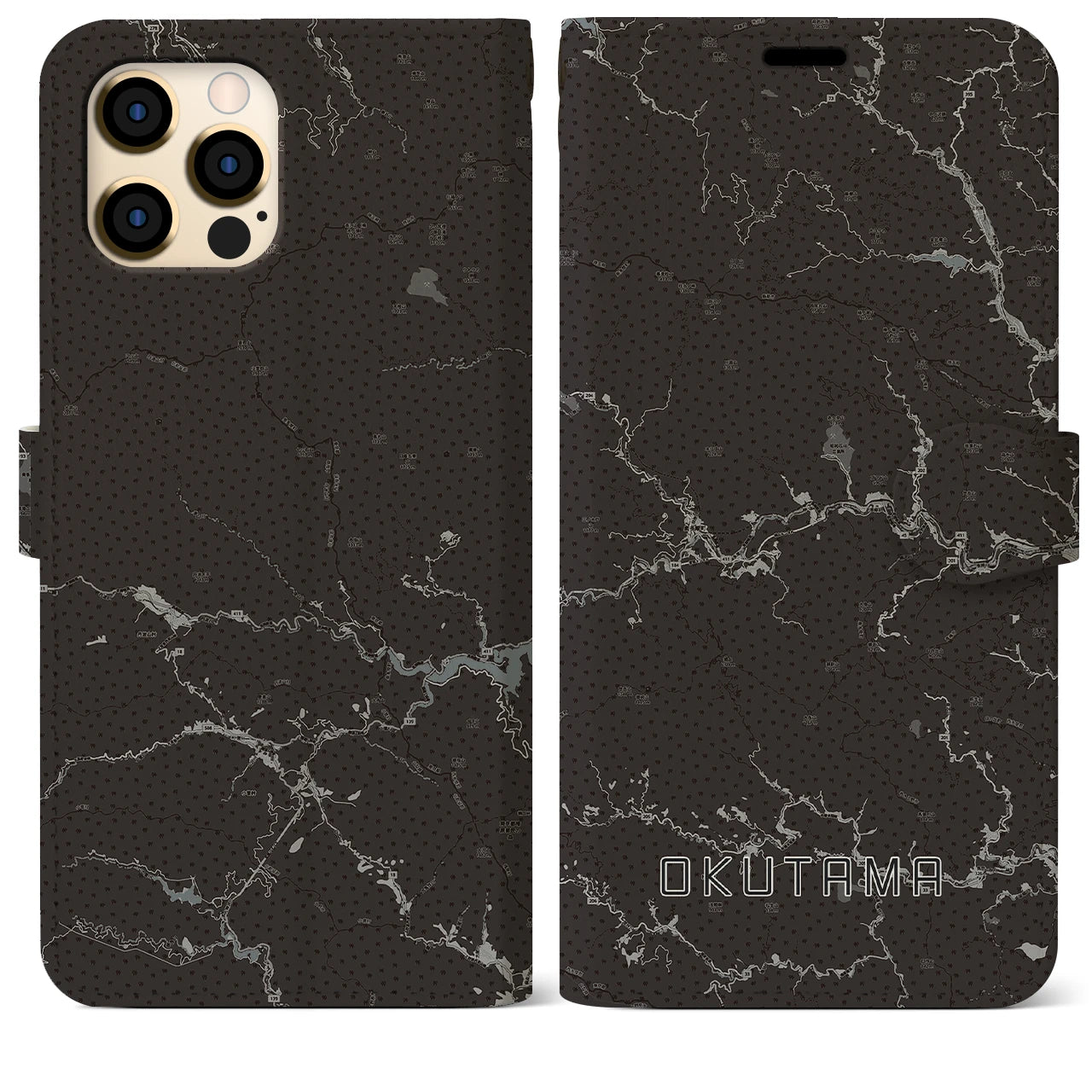 【奥多摩(東京都)】地図柄iPhoneケース(手帳タイプ)