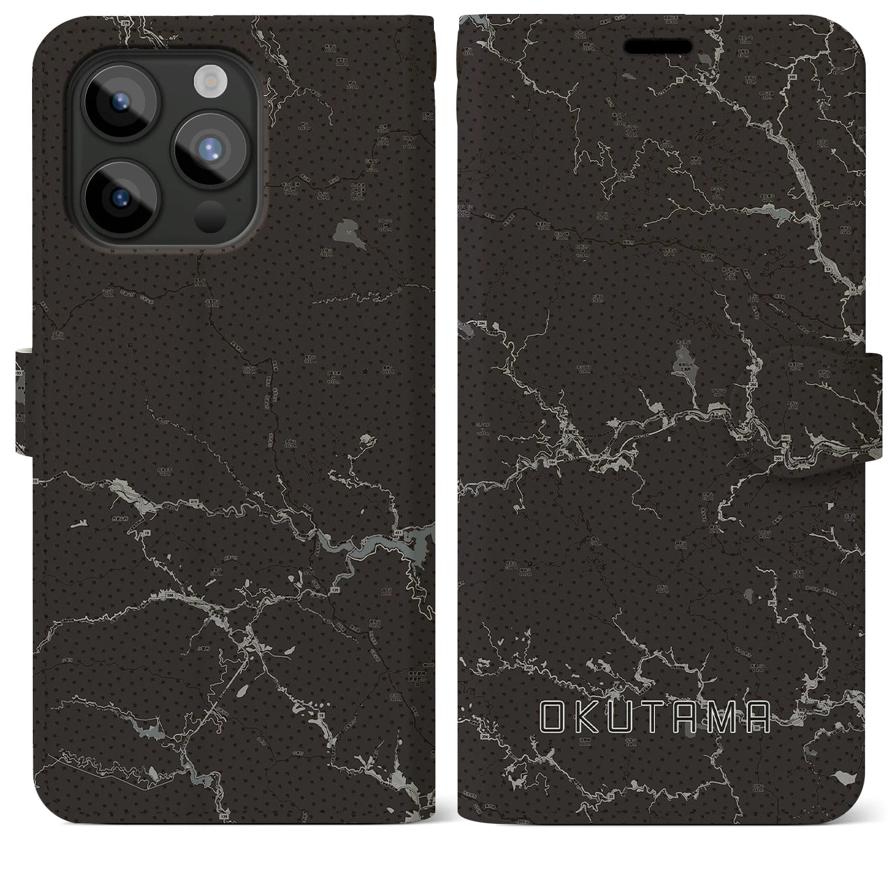 【奥多摩(東京都)】地図柄iPhoneケース(手帳タイプ)