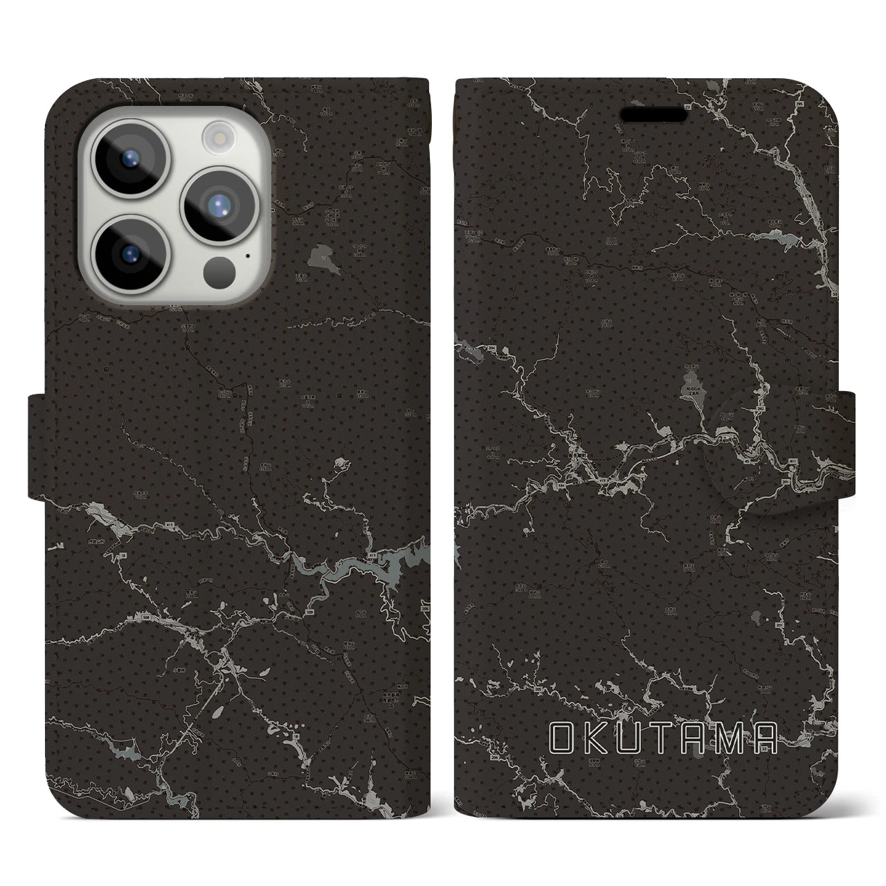 【奥多摩(東京都)】地図柄iPhoneケース(手帳タイプ)