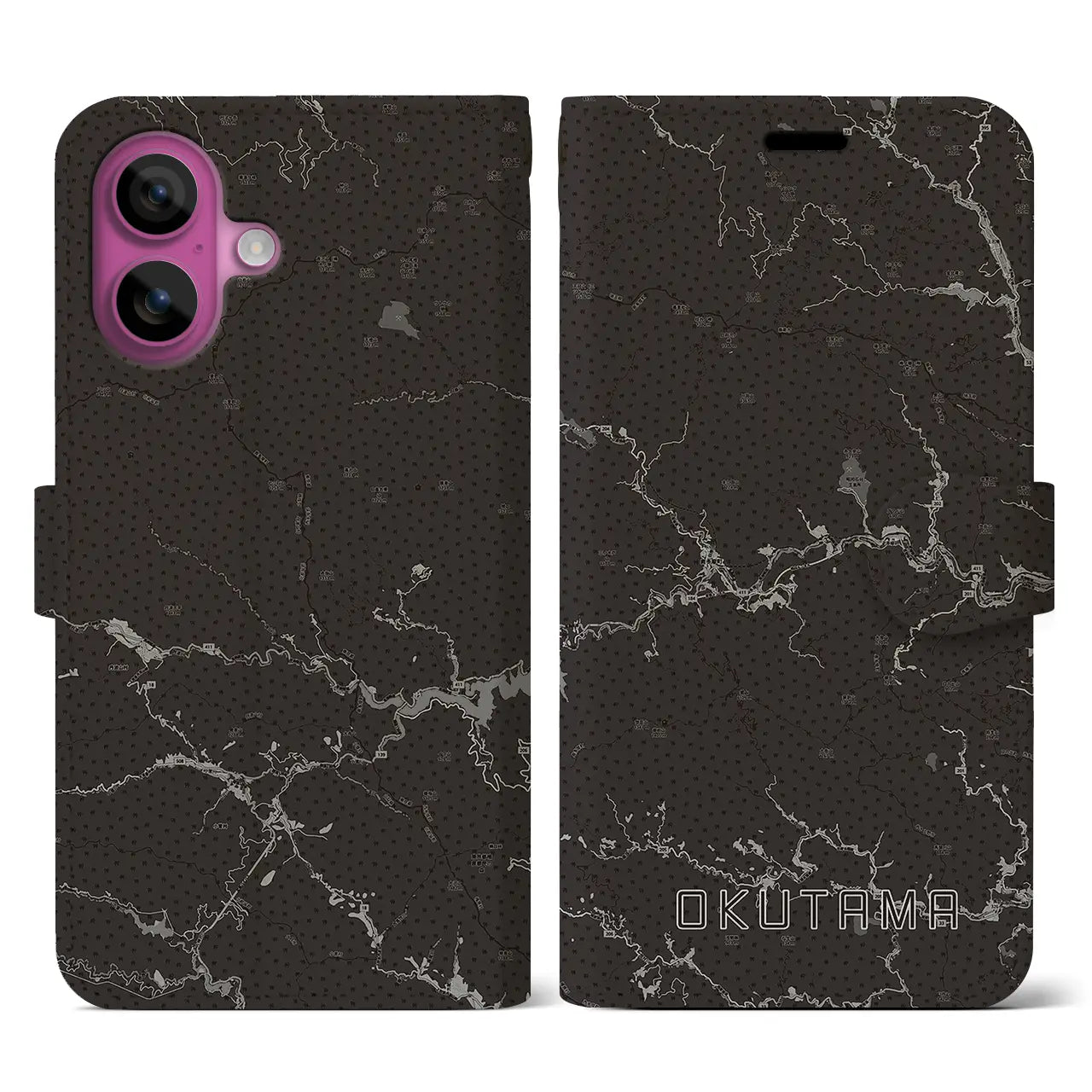 【奥多摩(東京都)】地図柄iPhoneケース(手帳タイプ)