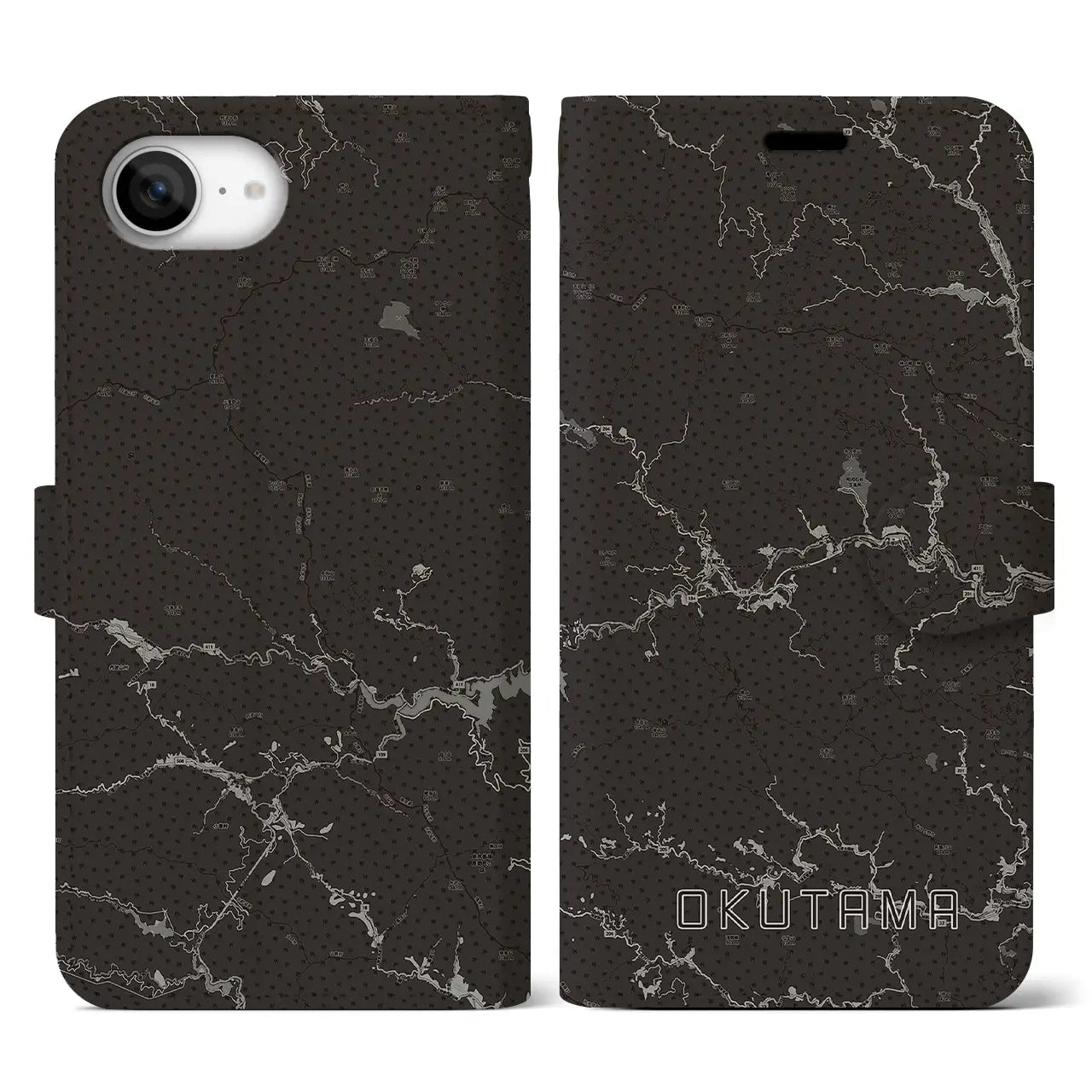 【奥多摩(東京都)】地図柄iPhoneケース(手帳タイプ)