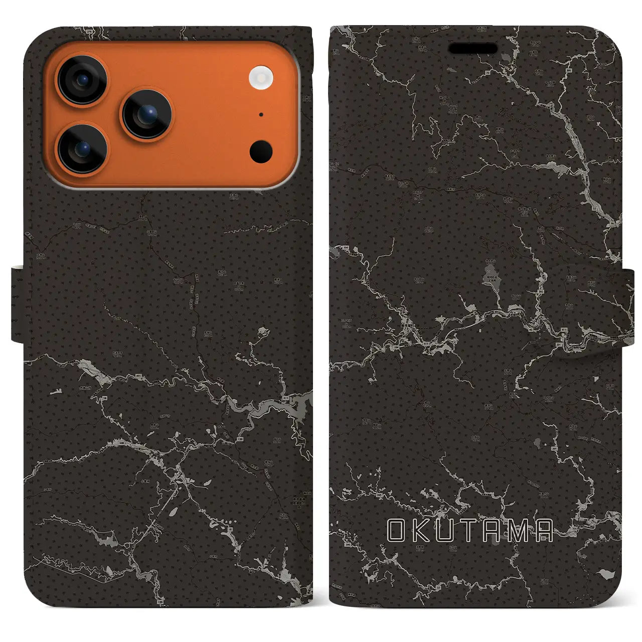 【奥多摩(東京都)】地図柄iPhoneケース(手帳タイプ)