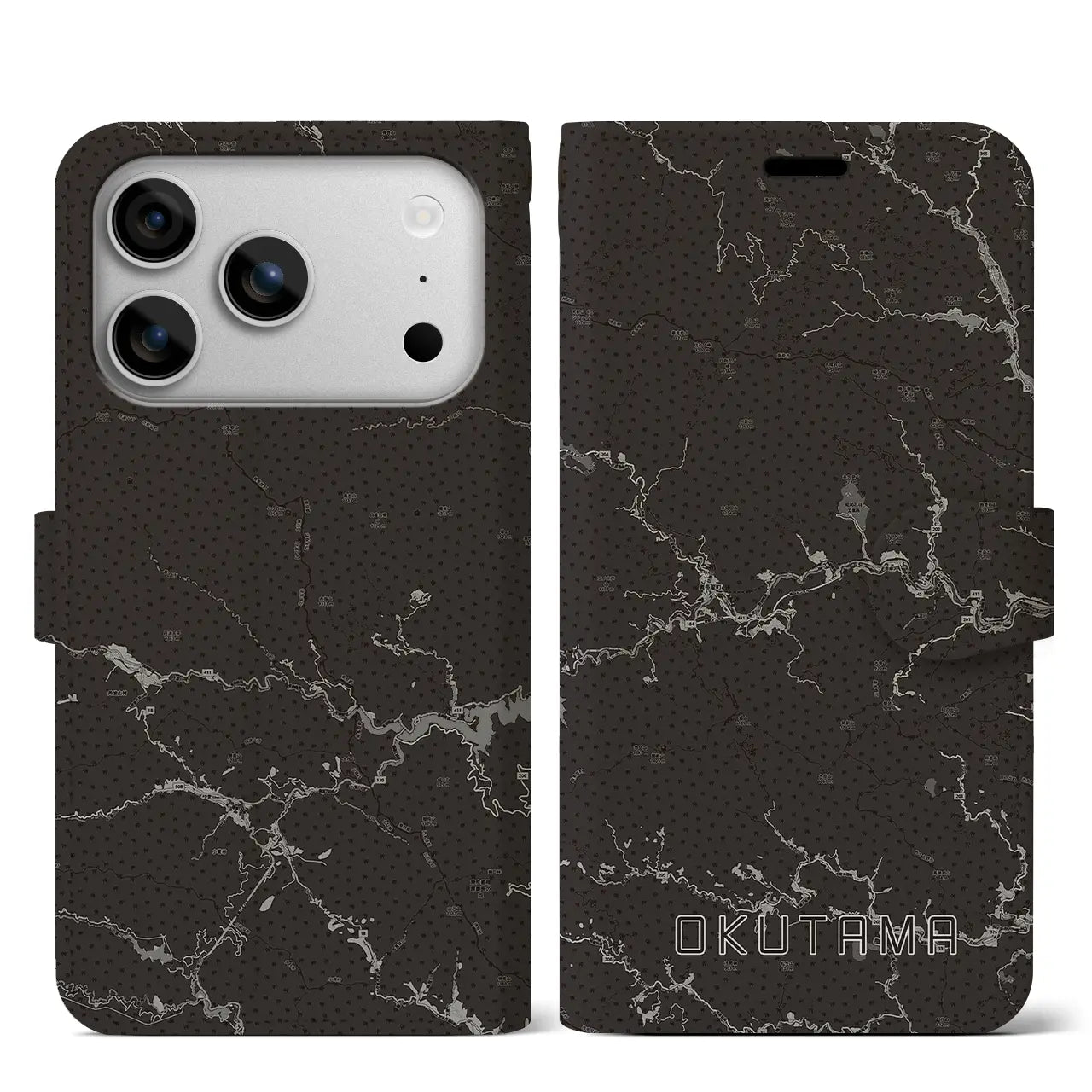 【奥多摩(東京都)】地図柄iPhoneケース(手帳タイプ)