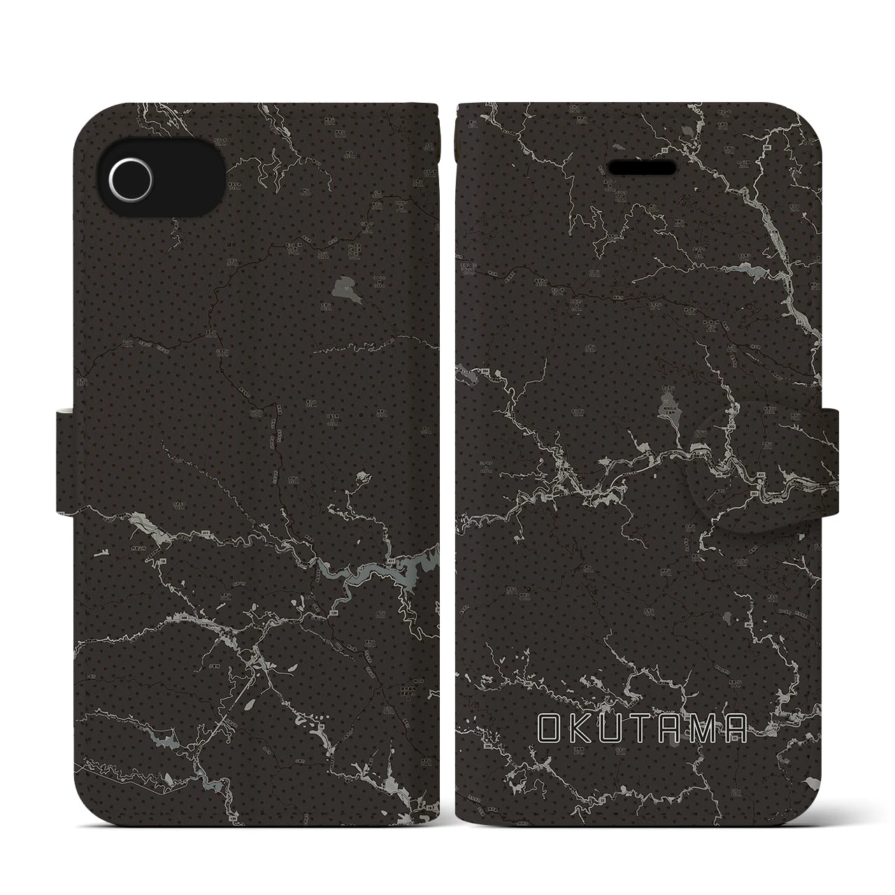 【奥多摩(東京都)】地図柄iPhoneケース(手帳タイプ)