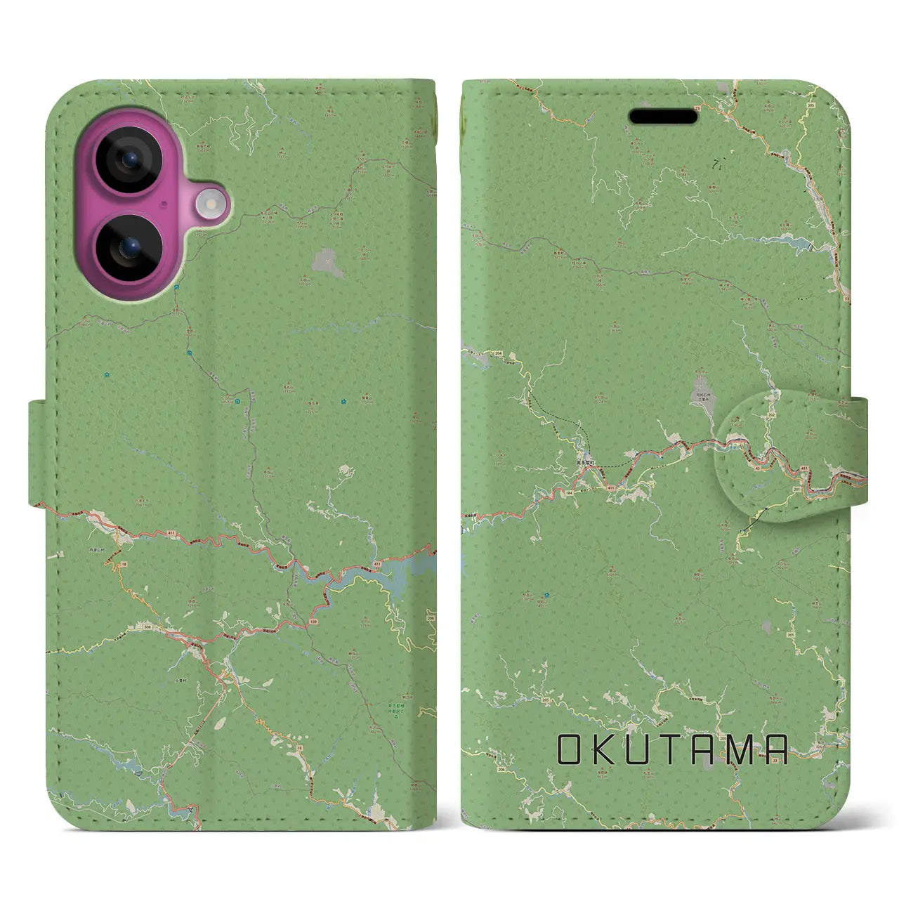 【奥多摩(東京都)】地図柄iPhoneケース(手帳タイプ)