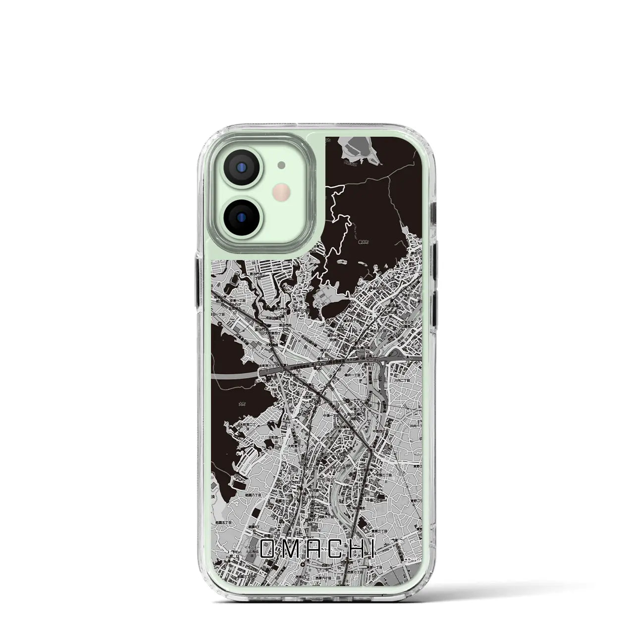 【大町(広島県)】地図柄iPhoneケース(MagSafeタイプ)