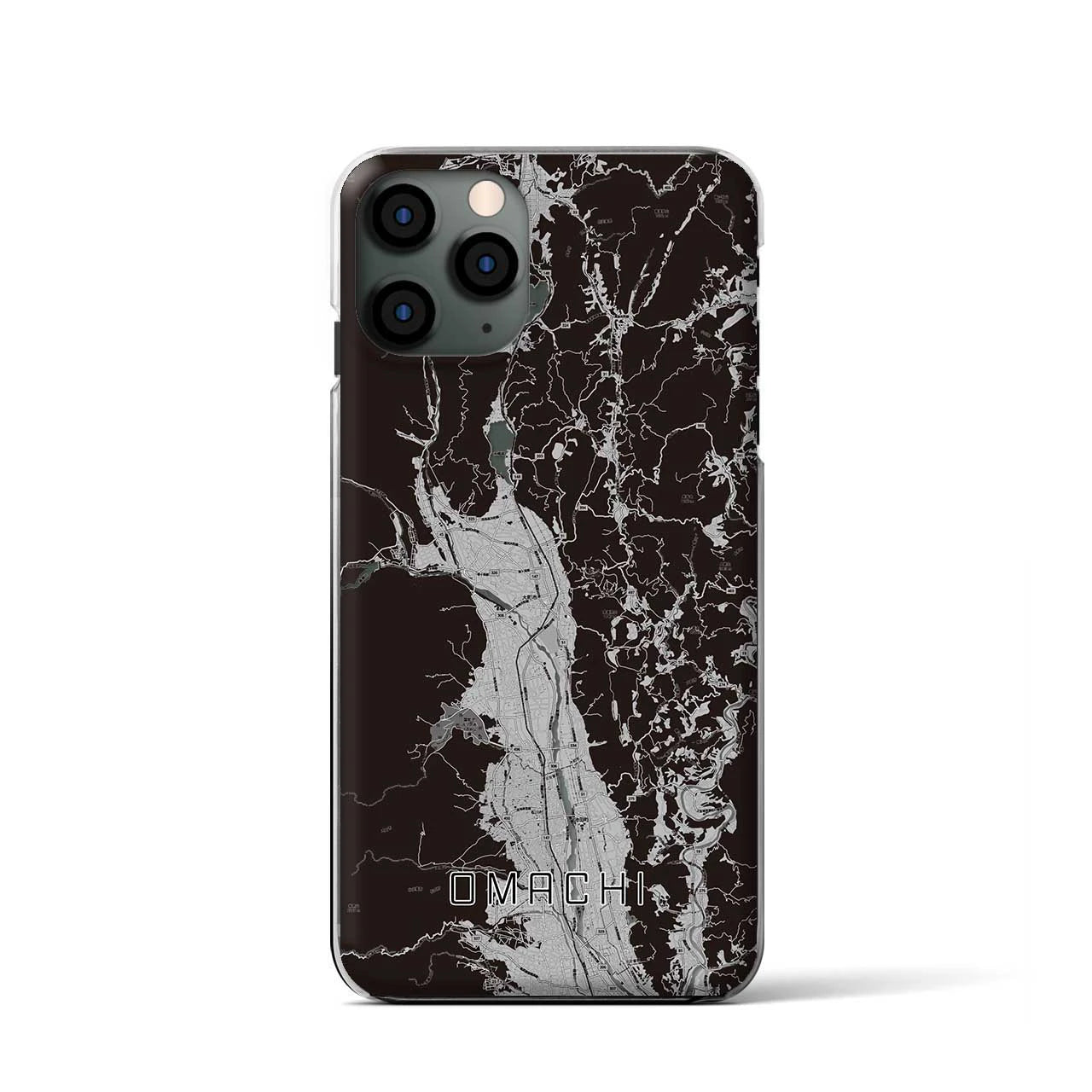 【大町(長野県)】地図柄iPhoneケース(クリアタイプ)