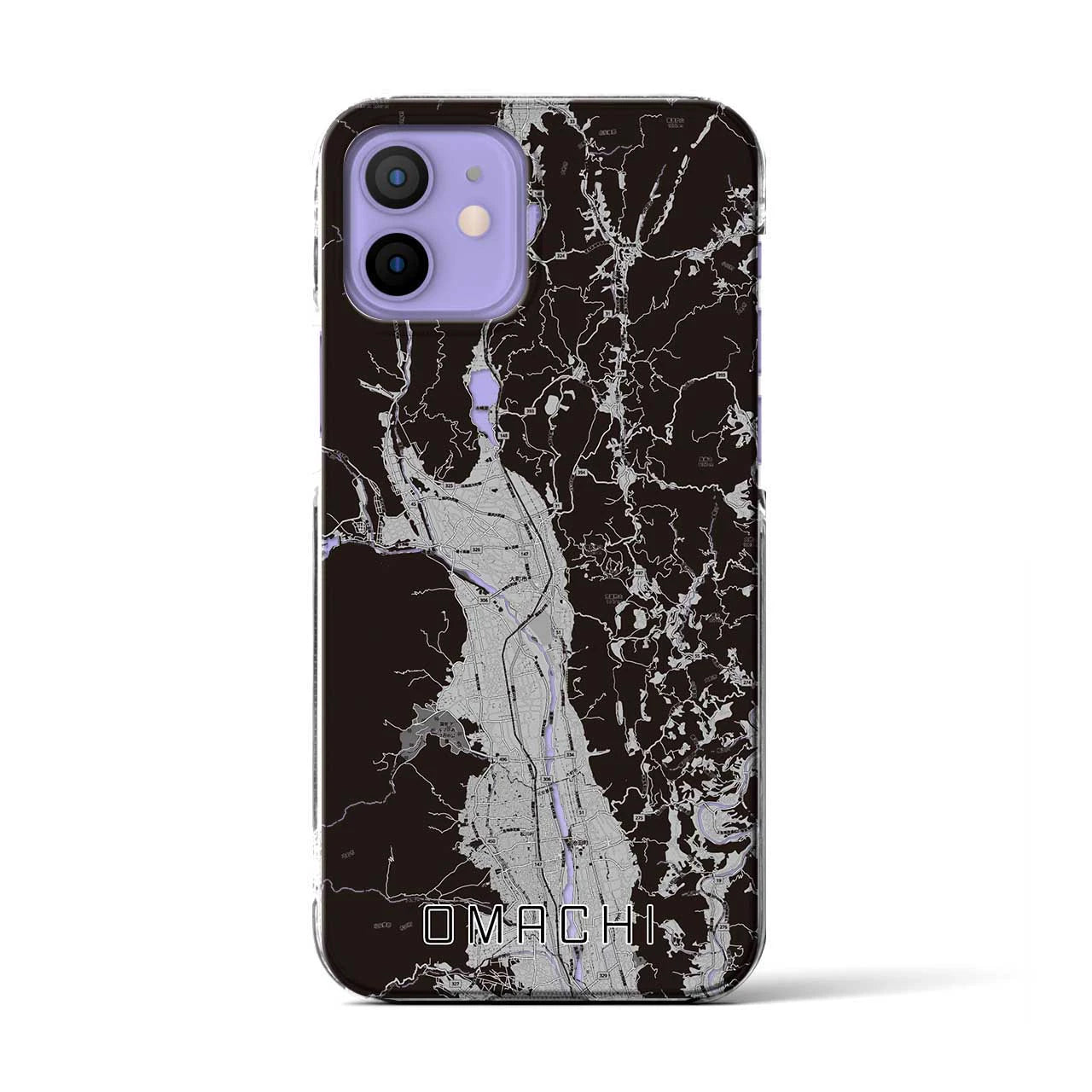 【大町(長野県)】地図柄iPhoneケース(クリアタイプ)