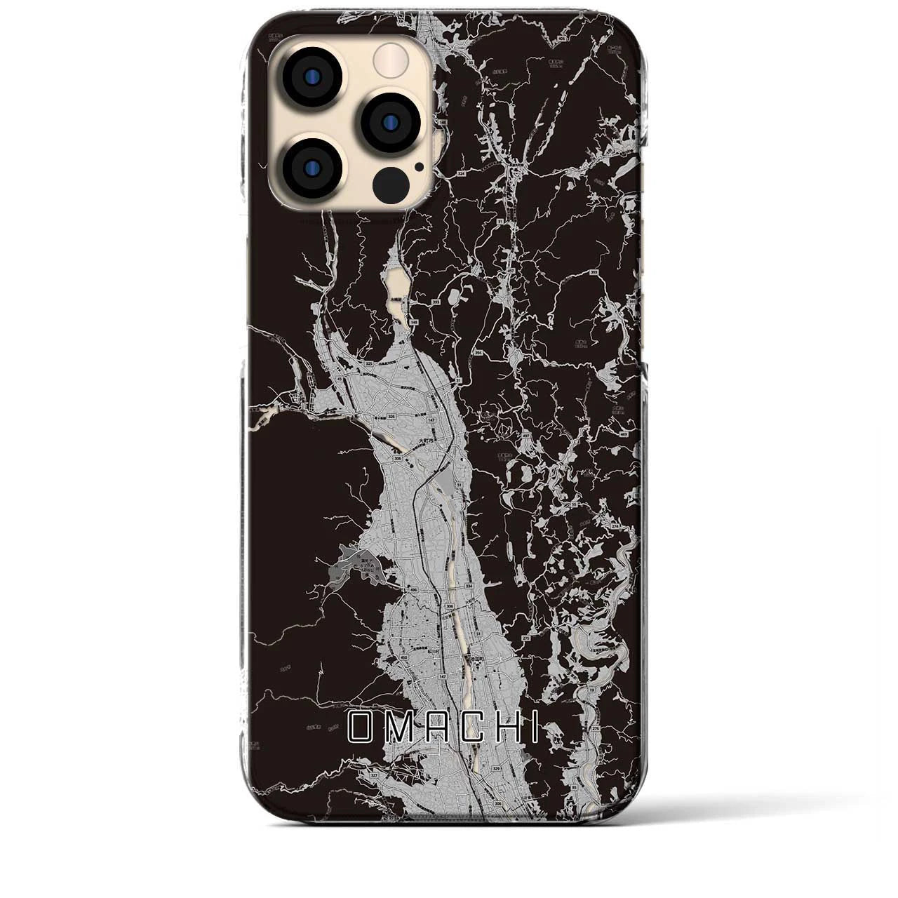 【大町(長野県)】地図柄iPhoneケース(クリアタイプ)