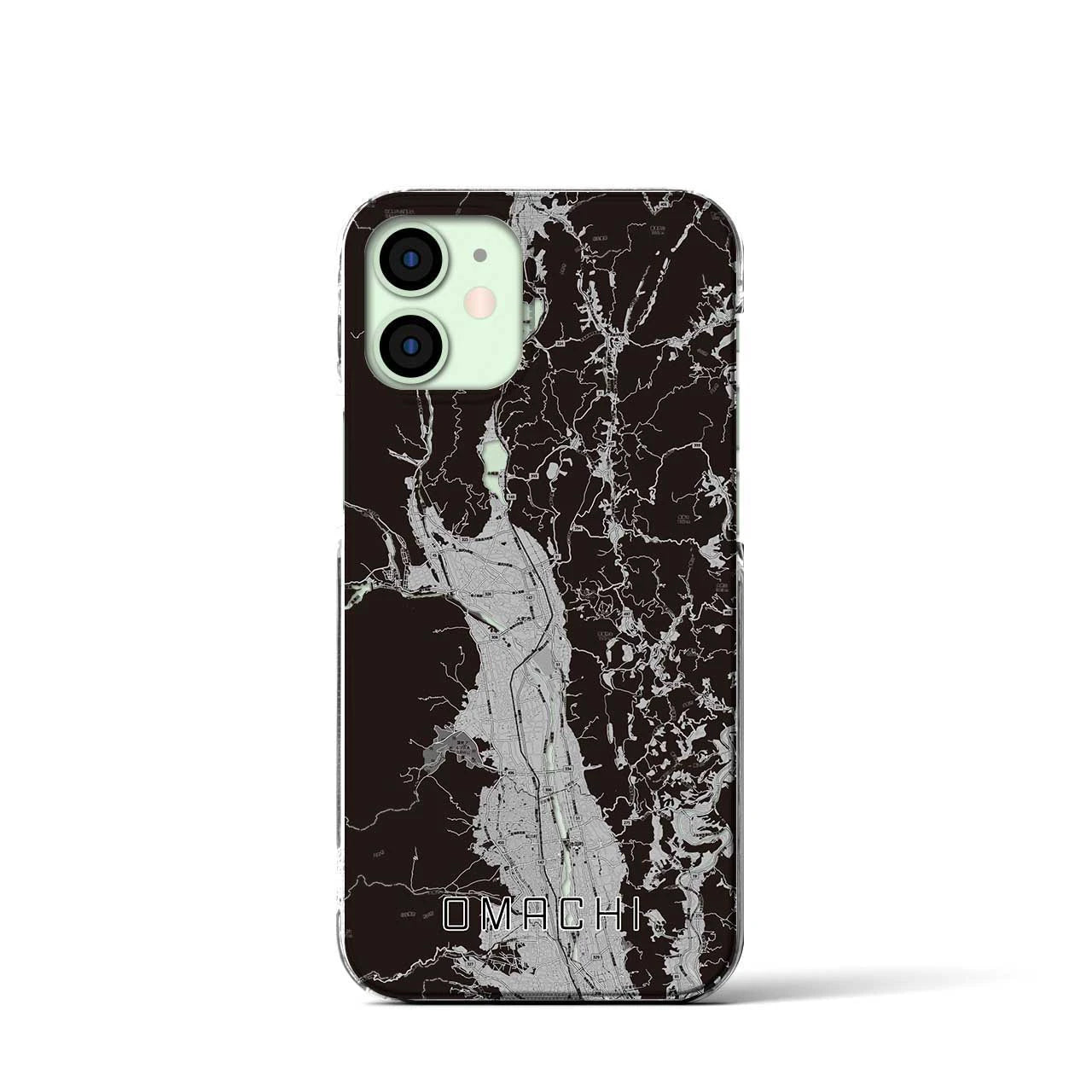 【大町(長野県)】地図柄iPhoneケース(クリアタイプ)