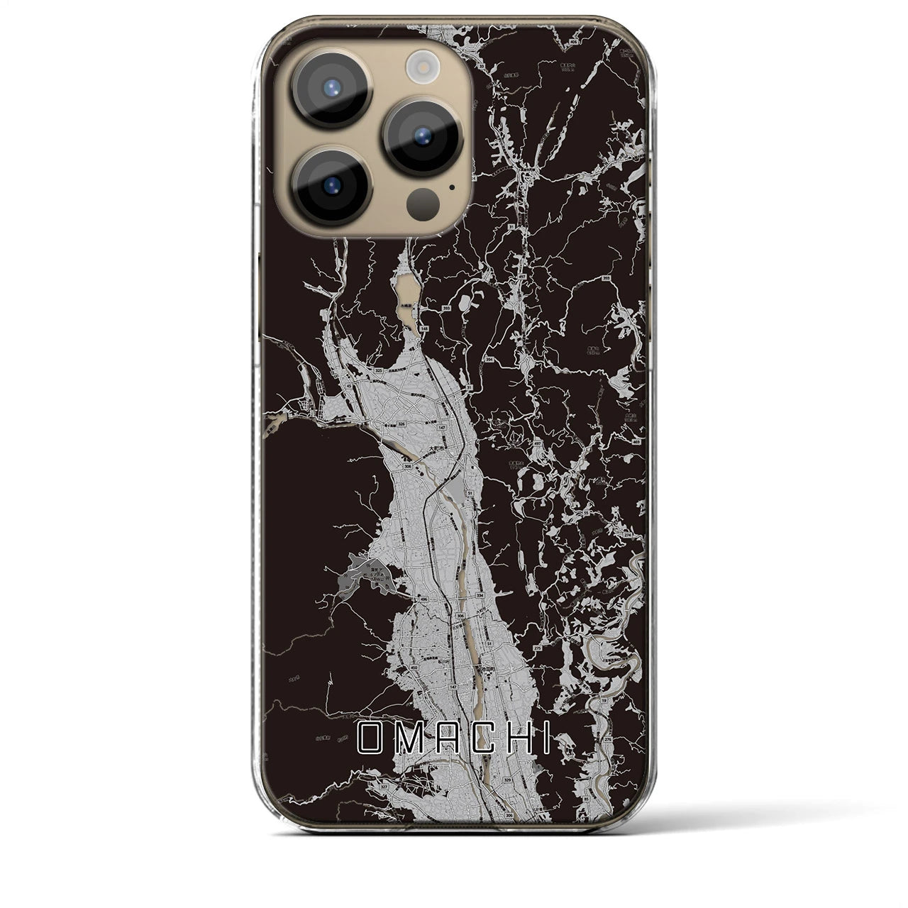 【大町(長野県)】地図柄iPhoneケース(クリアタイプ)