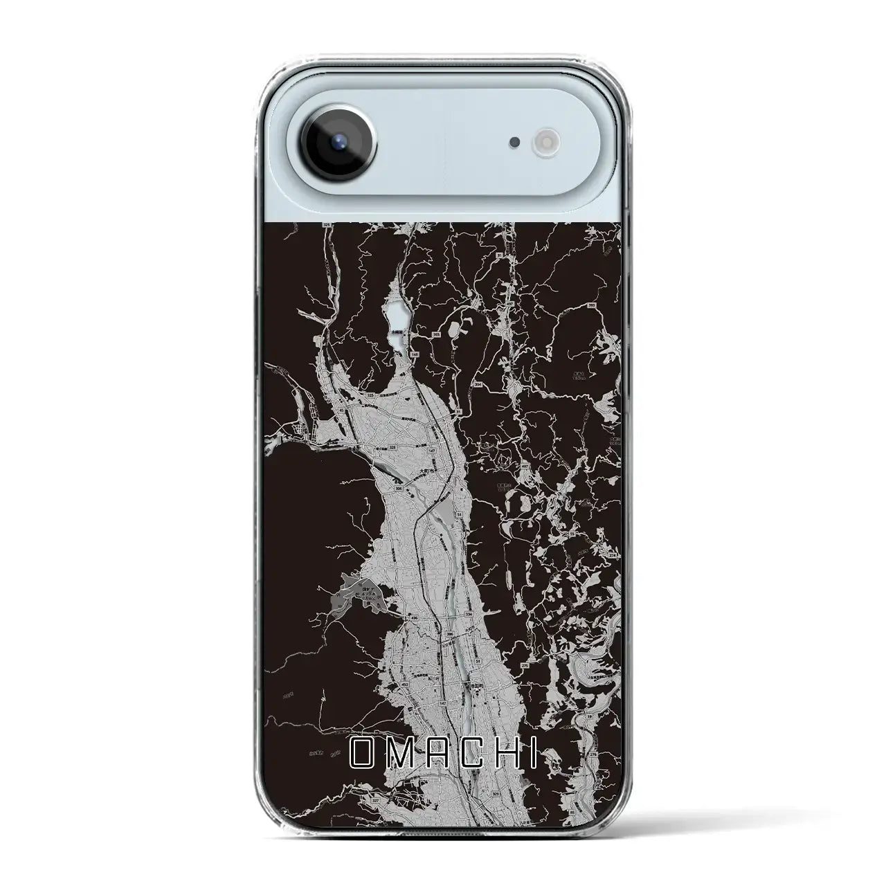 【大町(長野県)】地図柄iPhoneケース(クリアタイプ)