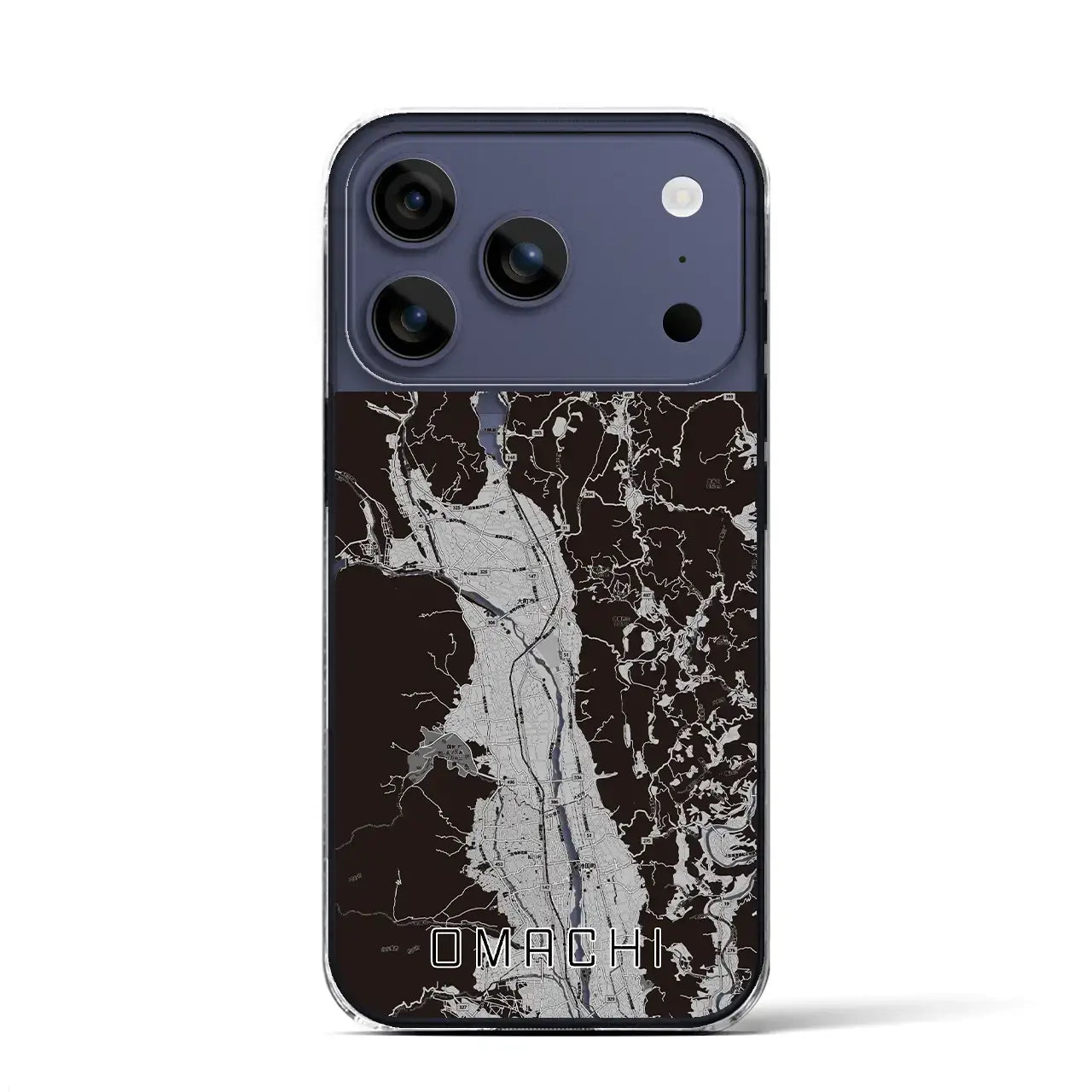 【大町(長野県)】地図柄iPhoneケース(クリアタイプ)