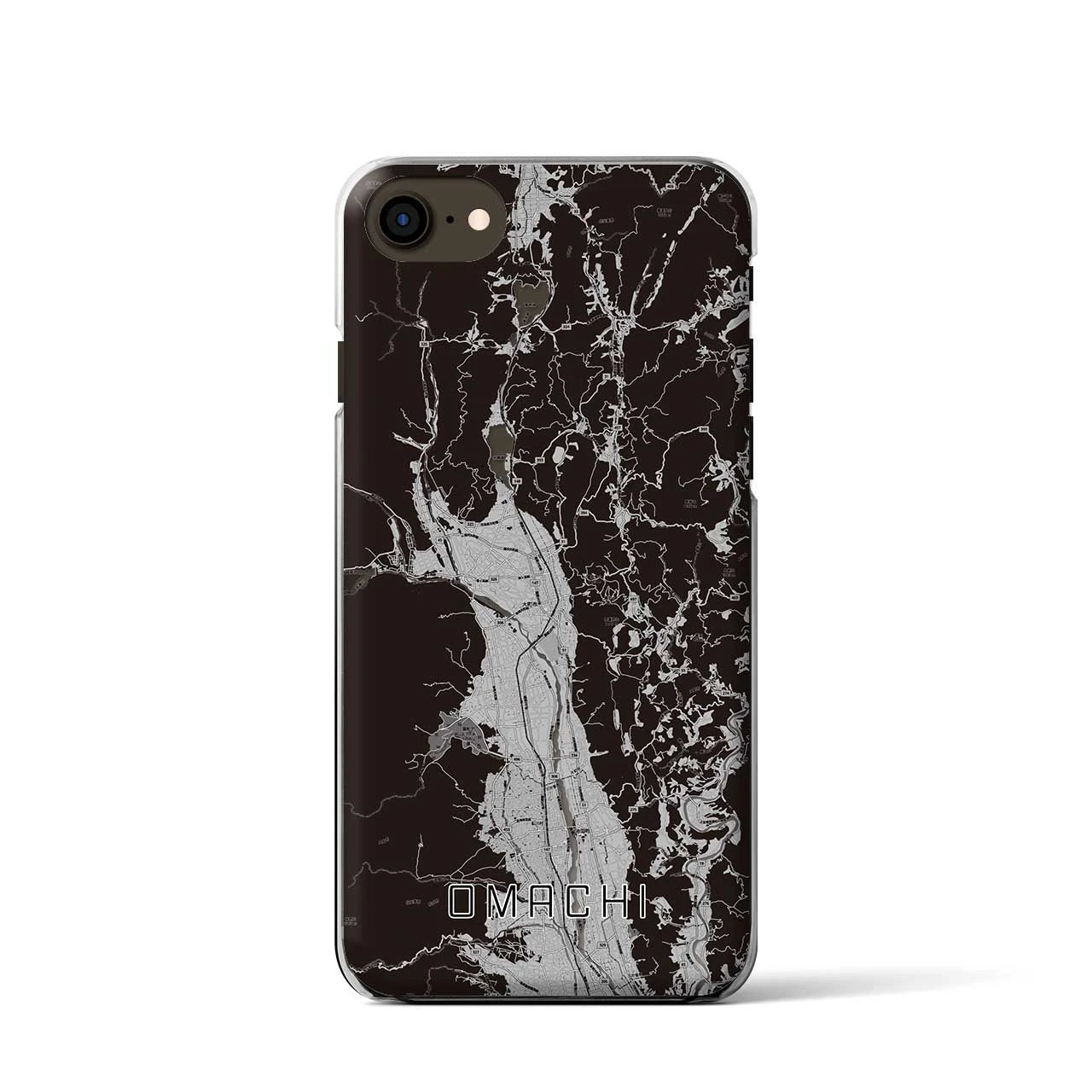 【大町(長野県)】地図柄iPhoneケース(クリアタイプ)