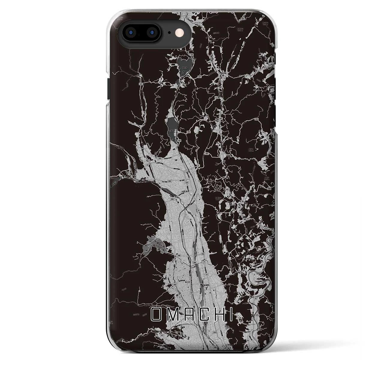 【大町(長野県)】地図柄iPhoneケース(クリアタイプ)