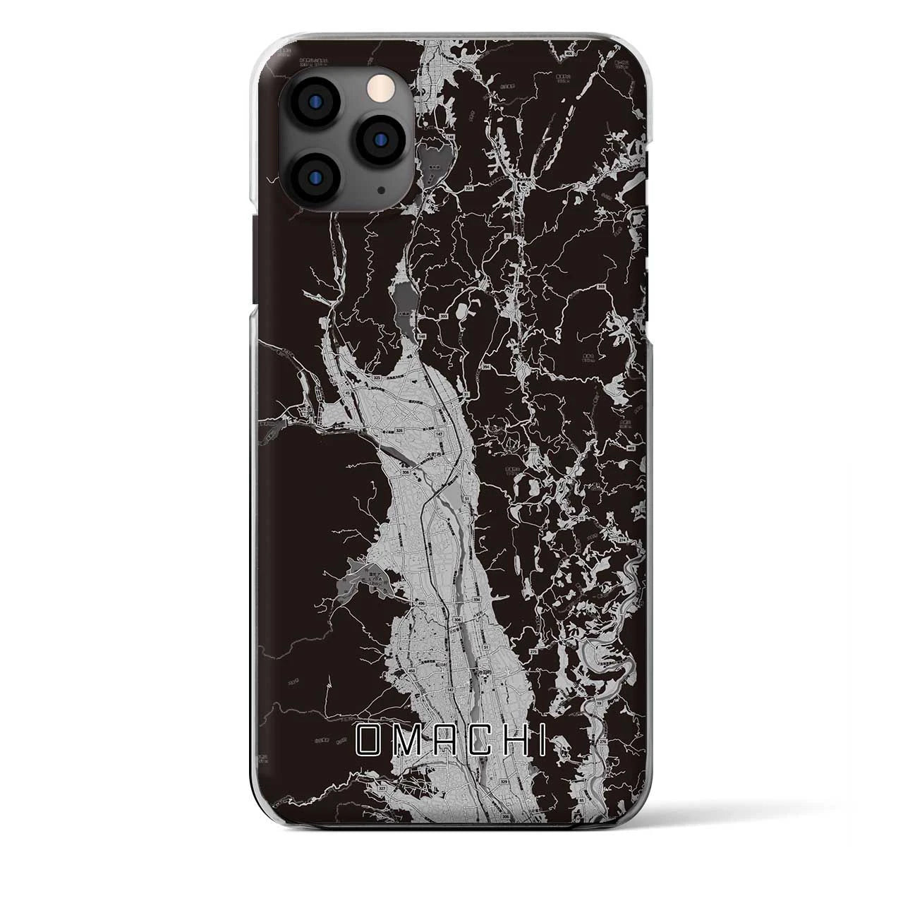 【大町(長野県)】地図柄iPhoneケース(クリアタイプ)