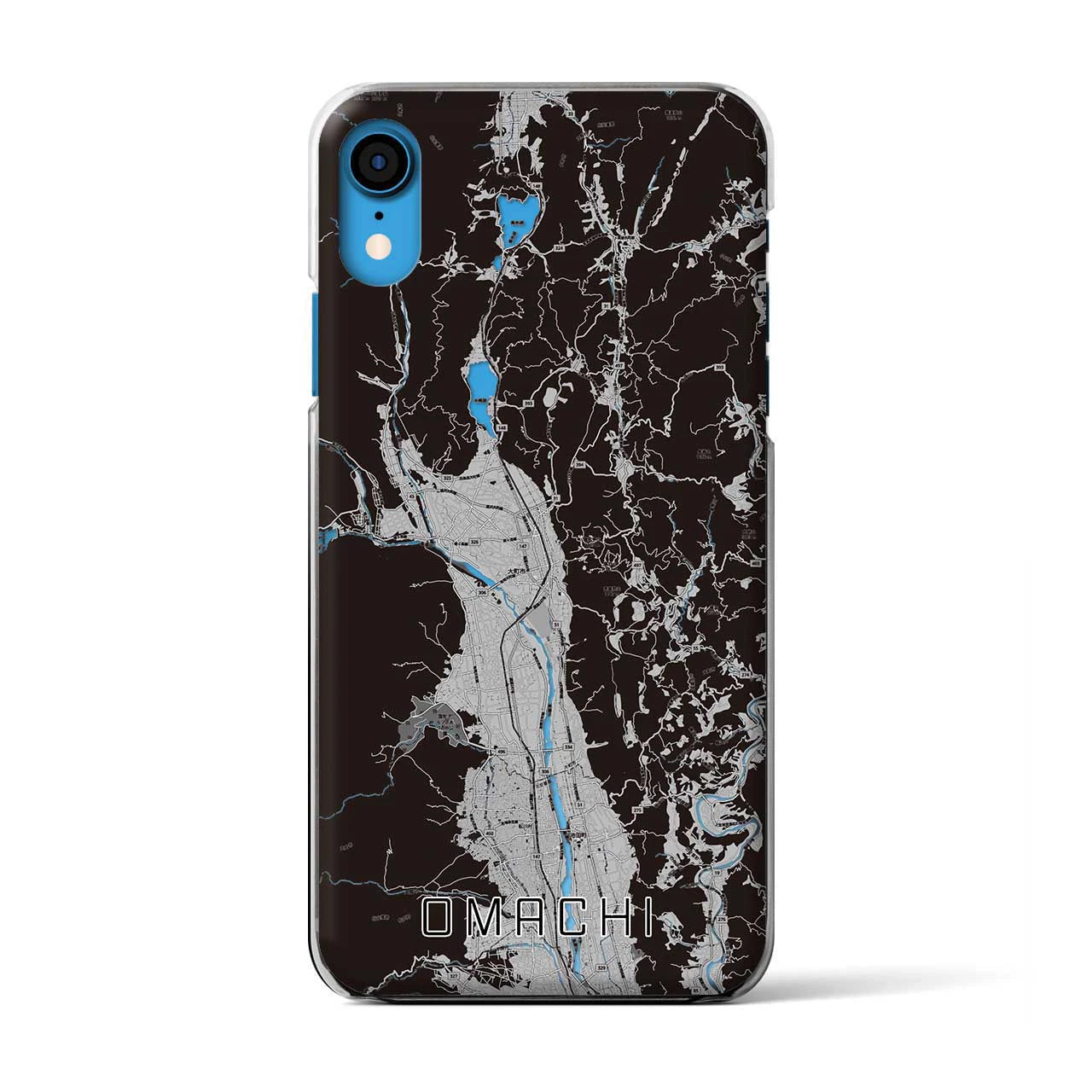 【大町(長野県)】地図柄iPhoneケース(クリアタイプ)