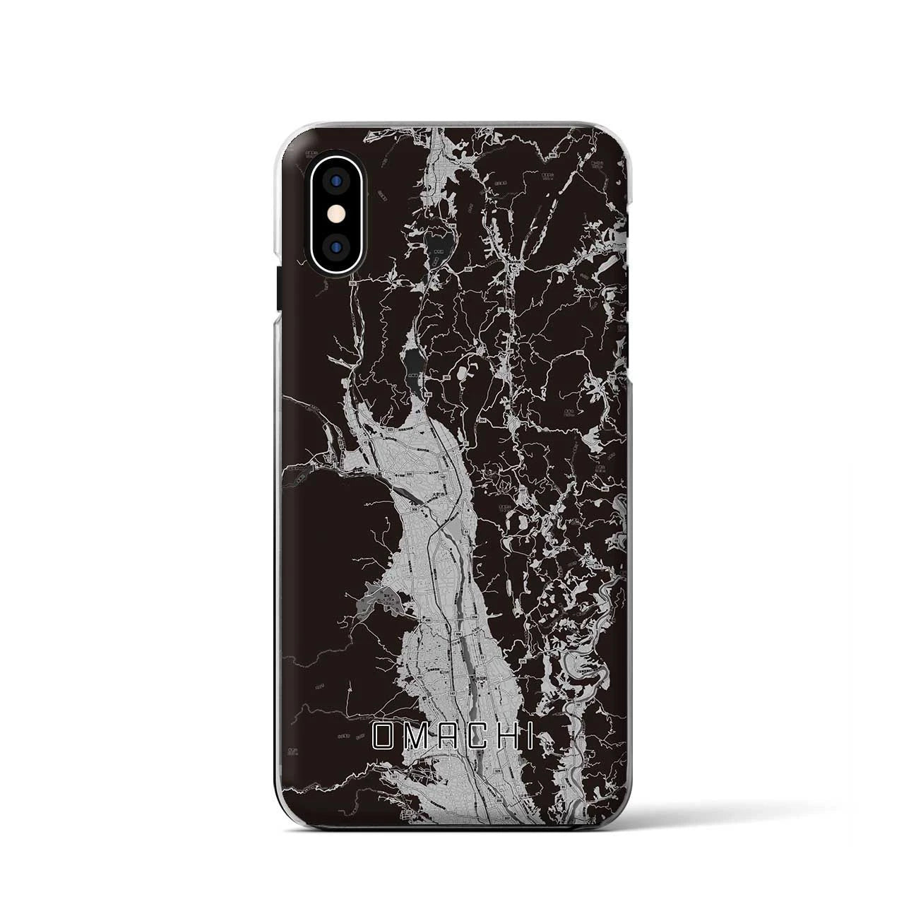 【大町(長野県)】地図柄iPhoneケース(クリアタイプ)