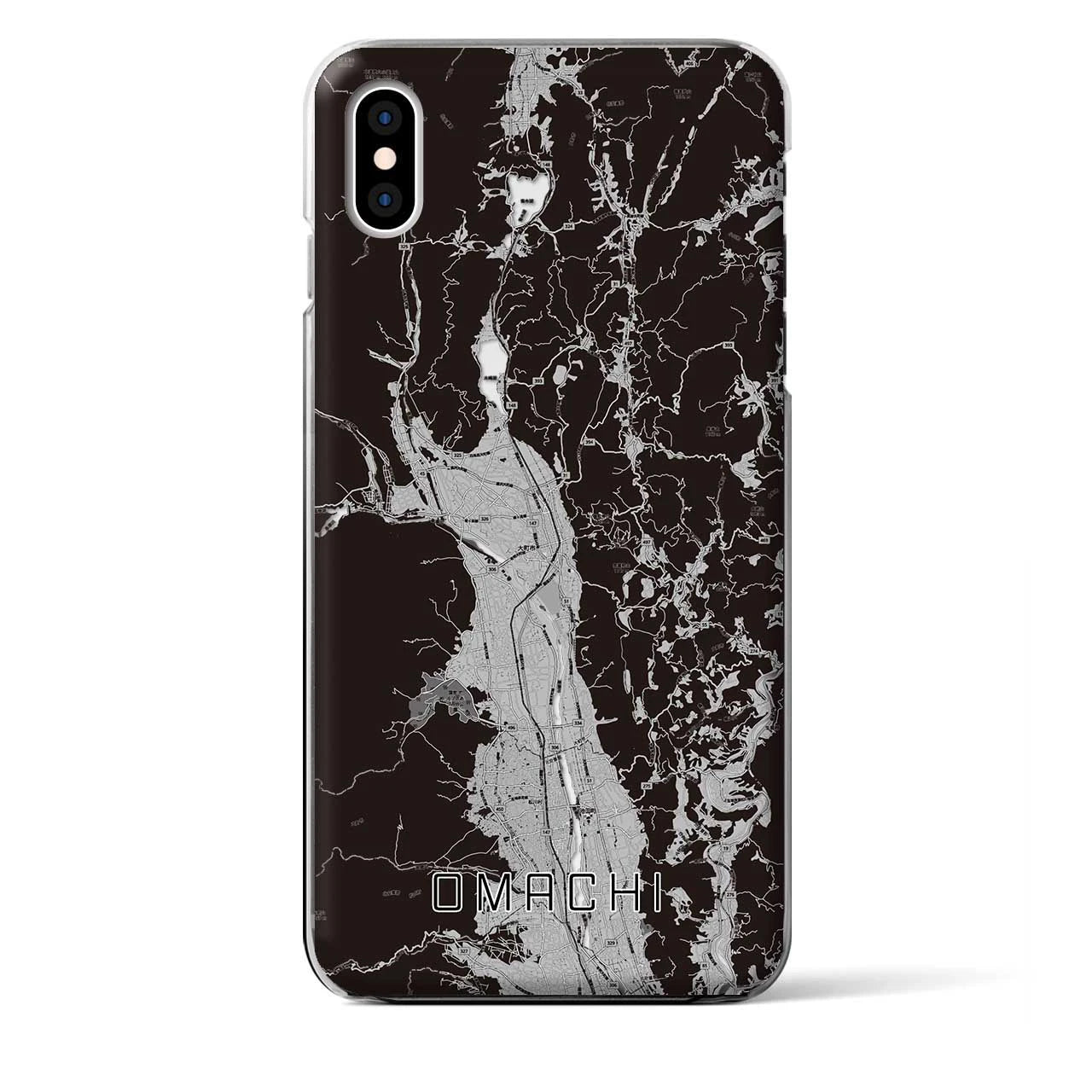 【大町(長野県)】地図柄iPhoneケース(クリアタイプ)