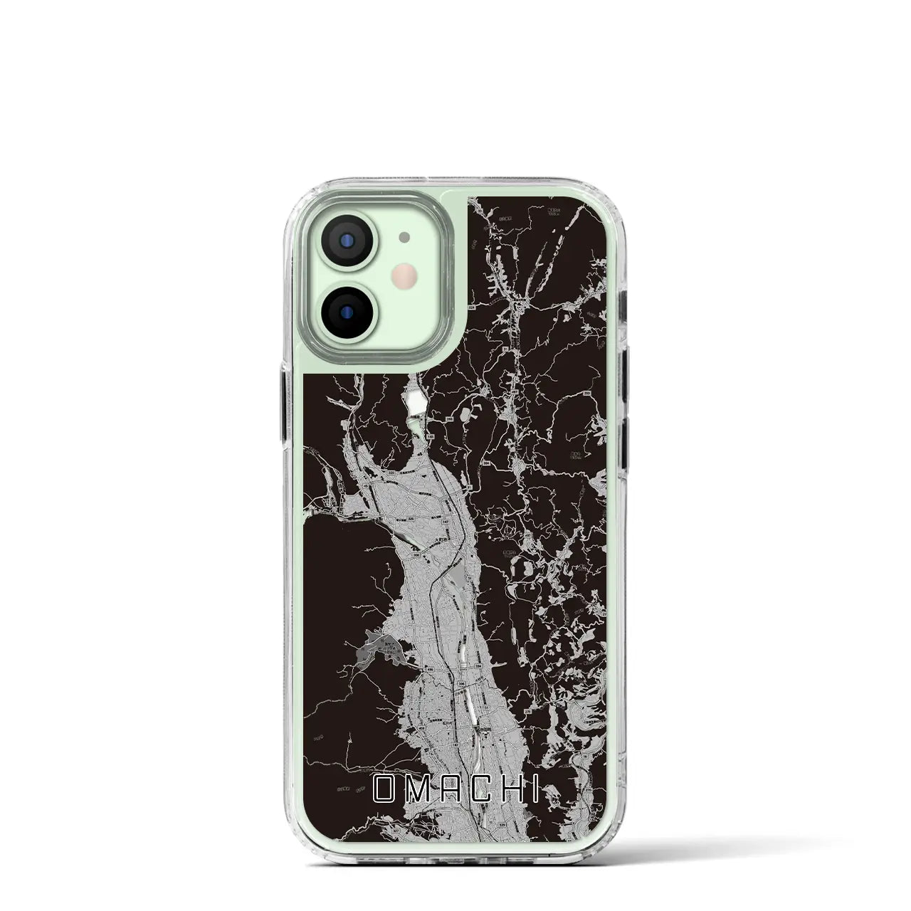 【大町(長野県)】地図柄iPhoneケース(MagSafeタイプ)