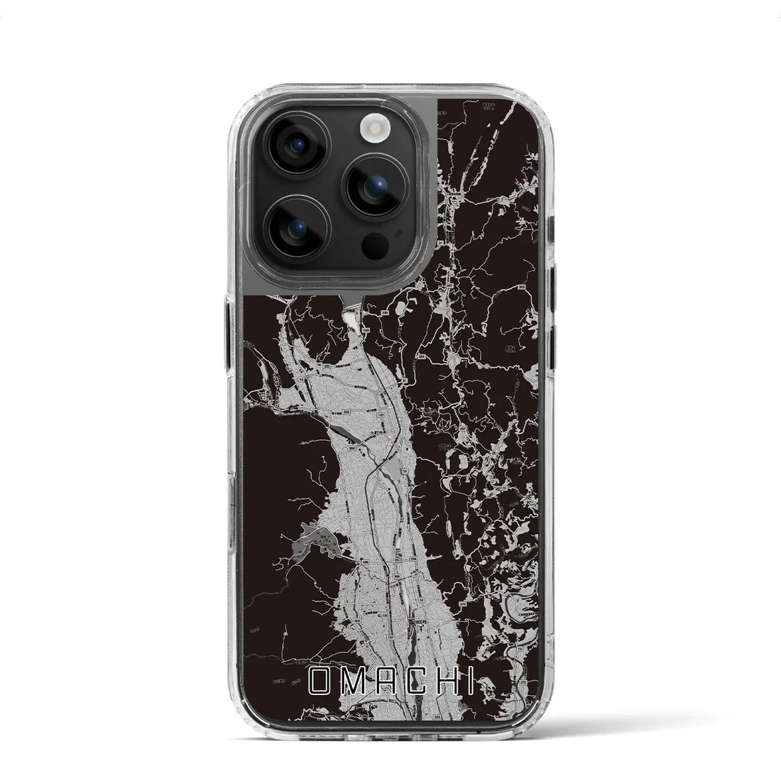 【大町(長野県)】地図柄iPhoneケース(MagSafeタイプ)