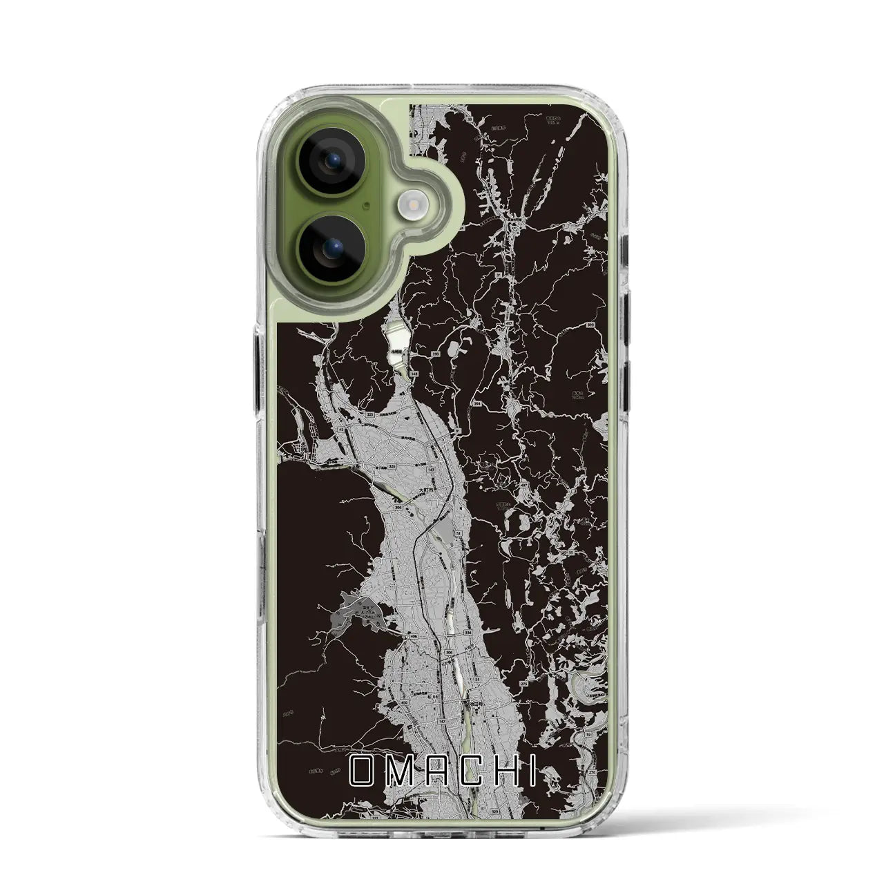 【大町(長野県)】地図柄iPhoneケース(MagSafeタイプ)