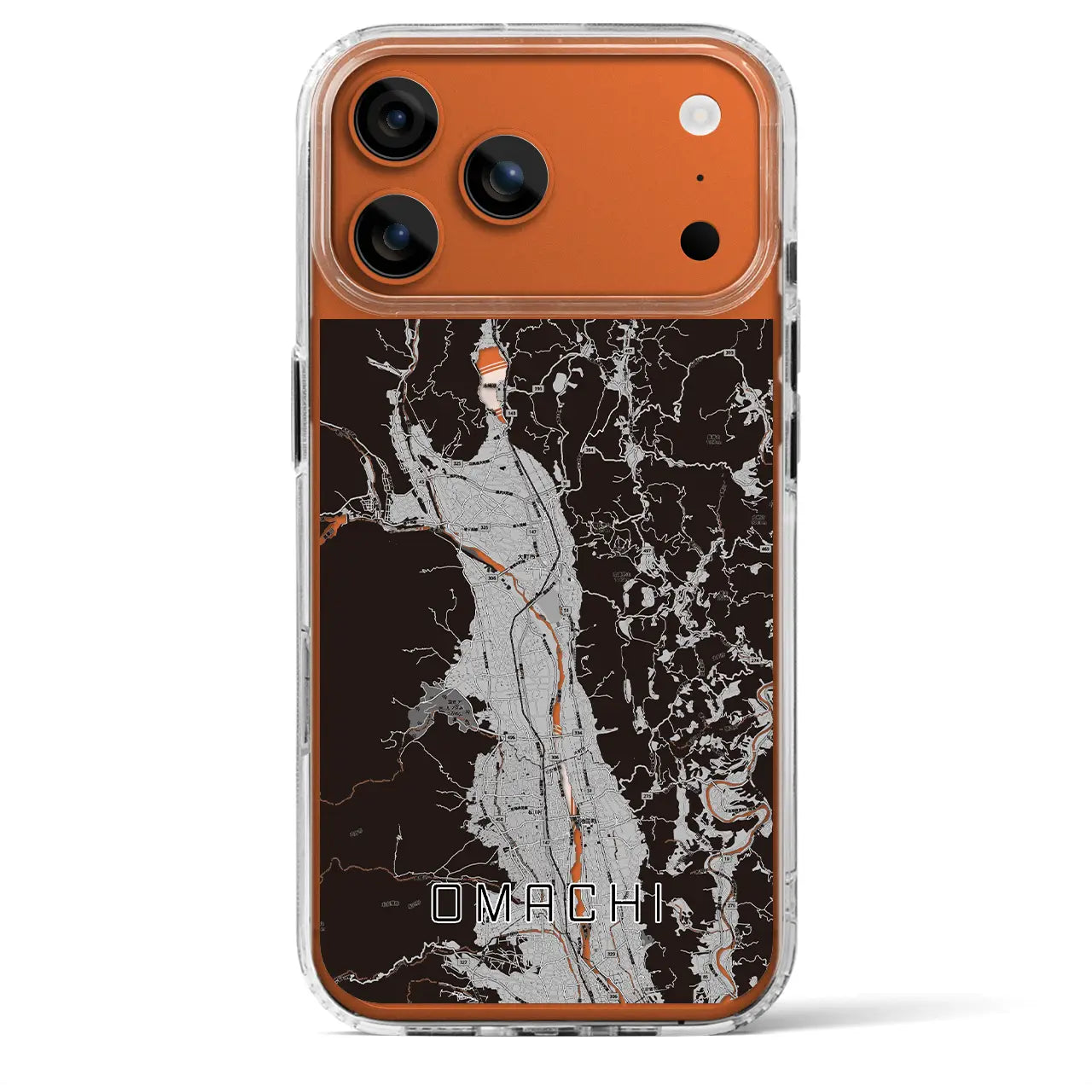 【大町(長野県)】地図柄iPhoneケース(MagSafeタイプ)